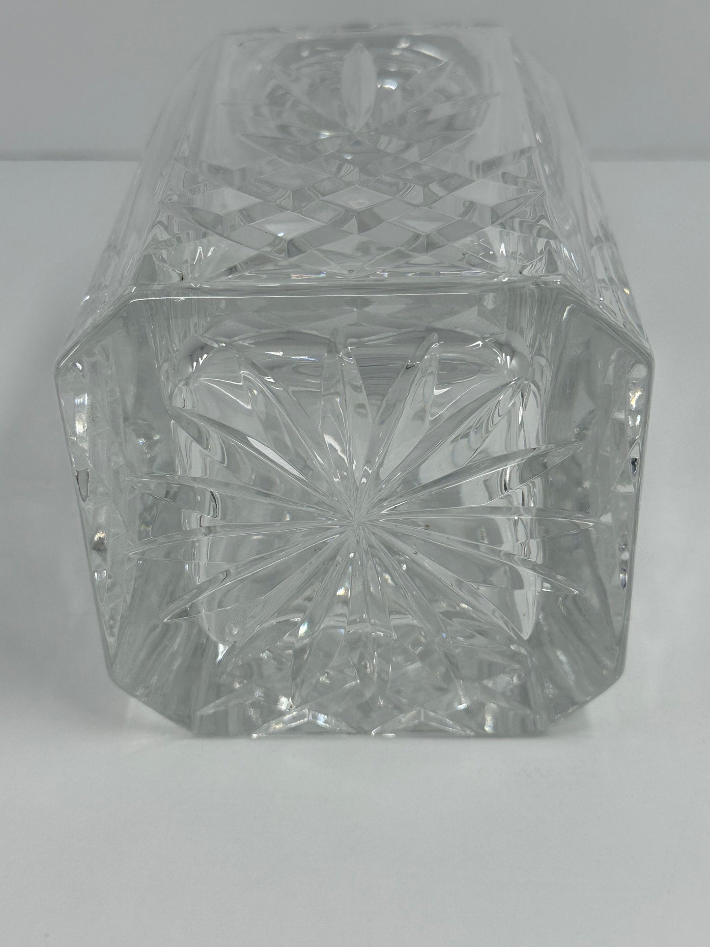 Vintage Lead Crystal Decanter with Starburst Bottom.