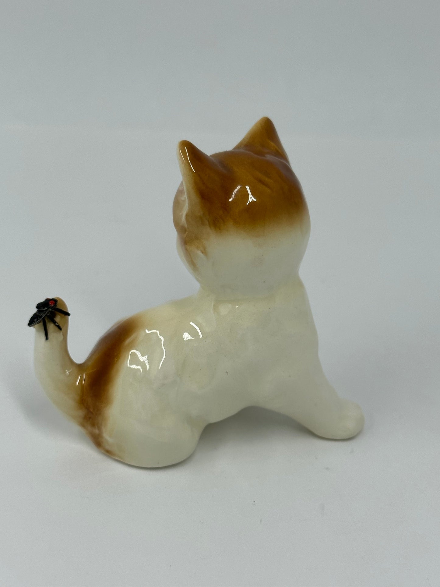 Vintage Figurine Kitten with Spider by Hummel Goebel and Made in Germany