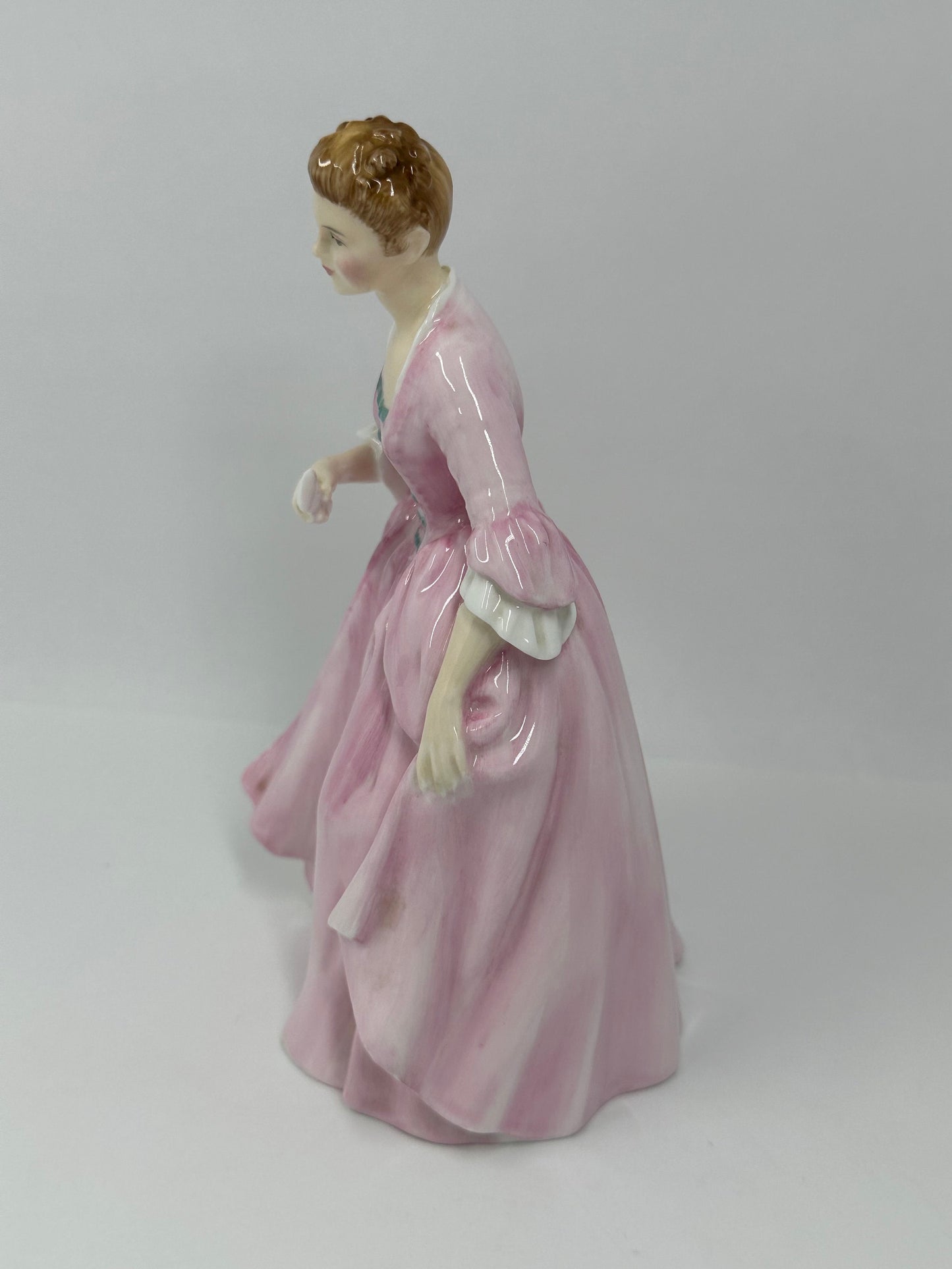 Vintage Figurine by Royal Doulton of A Hostess of Williamsburg and Made in England