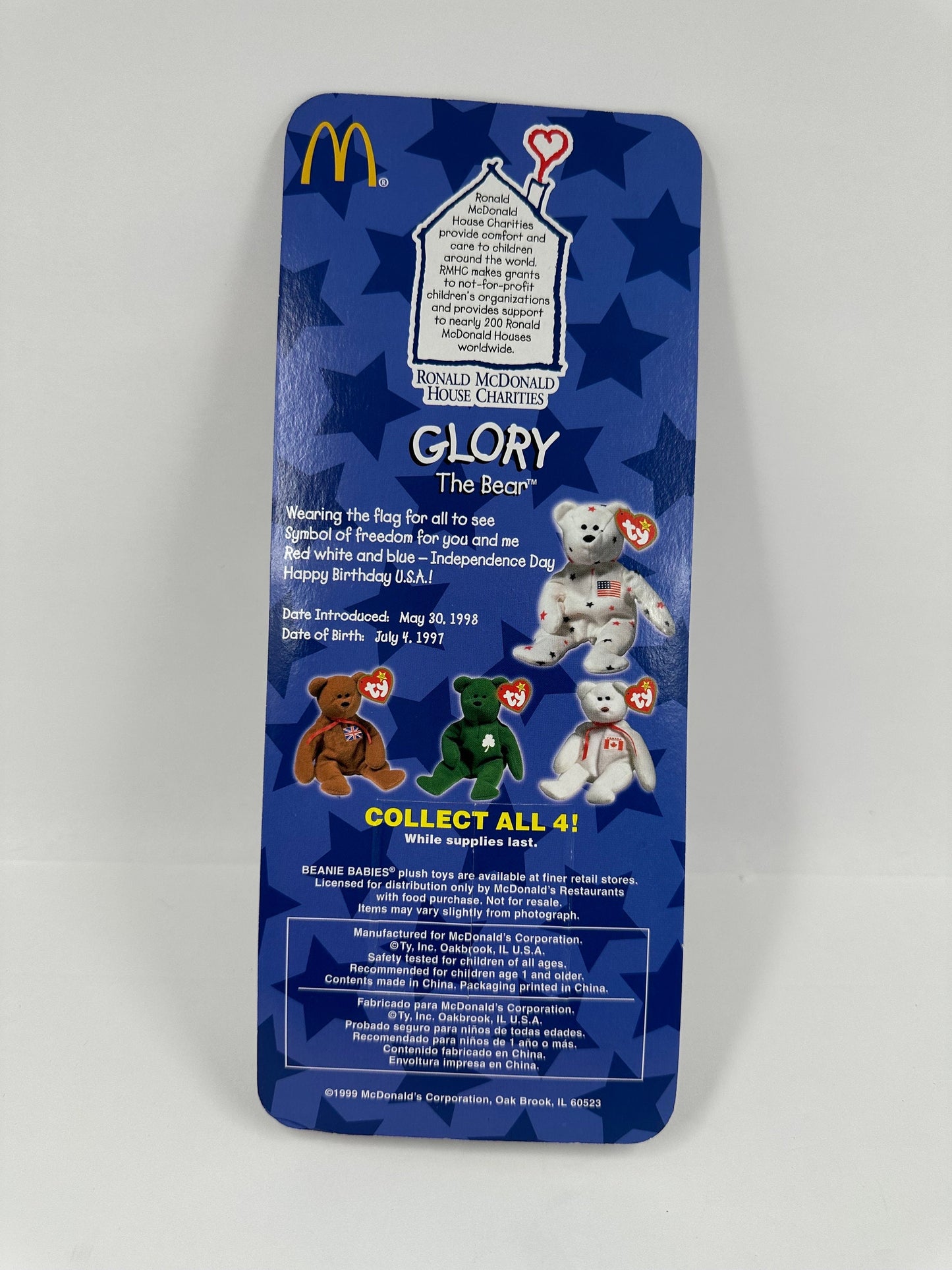 Vintage Teenie Beanie Baby by TY for McDonald's, 1999 New in Box.