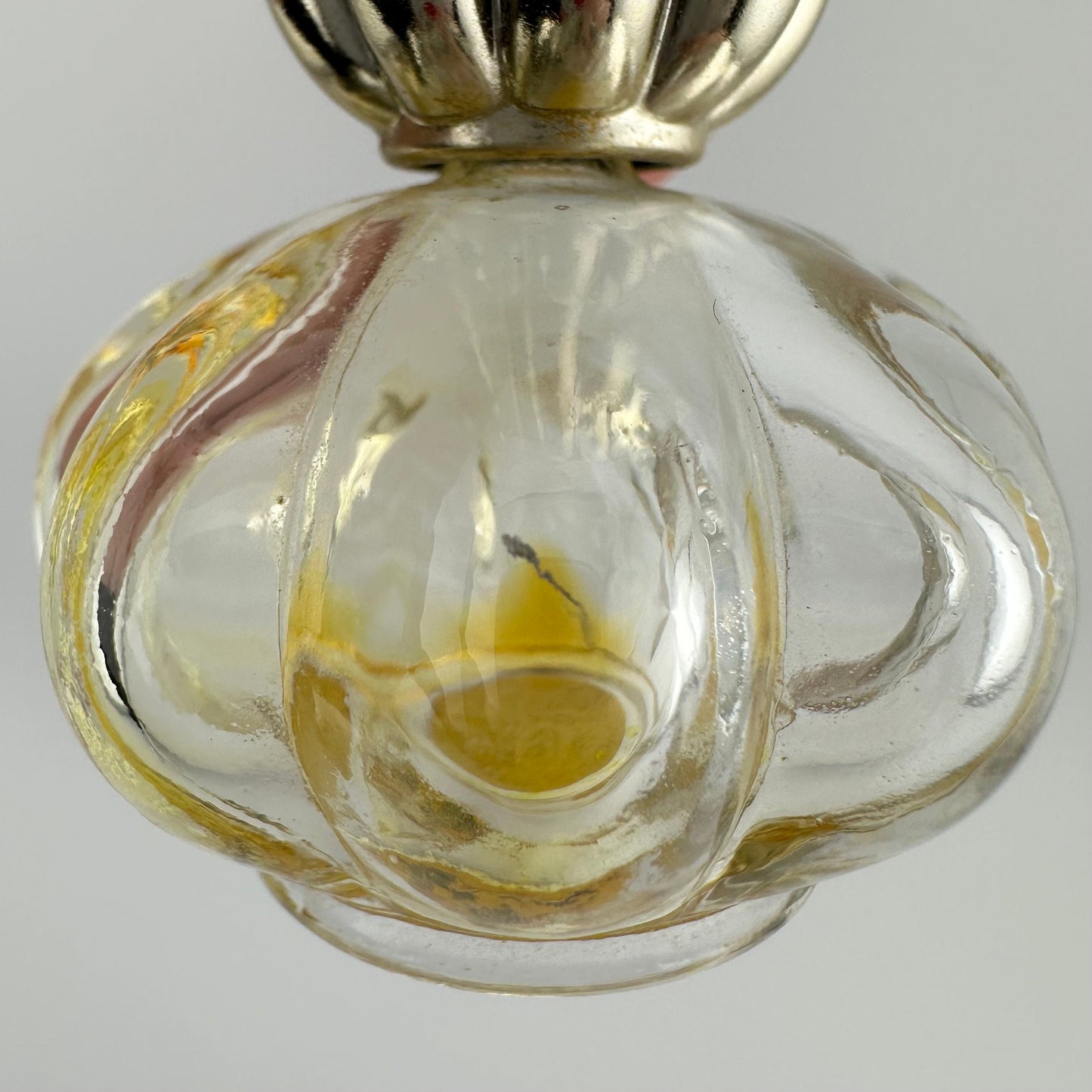 Vintage Avon Perfume Bottle, Clear Glass, Minuette Somewhere Cologne, Silver Top.