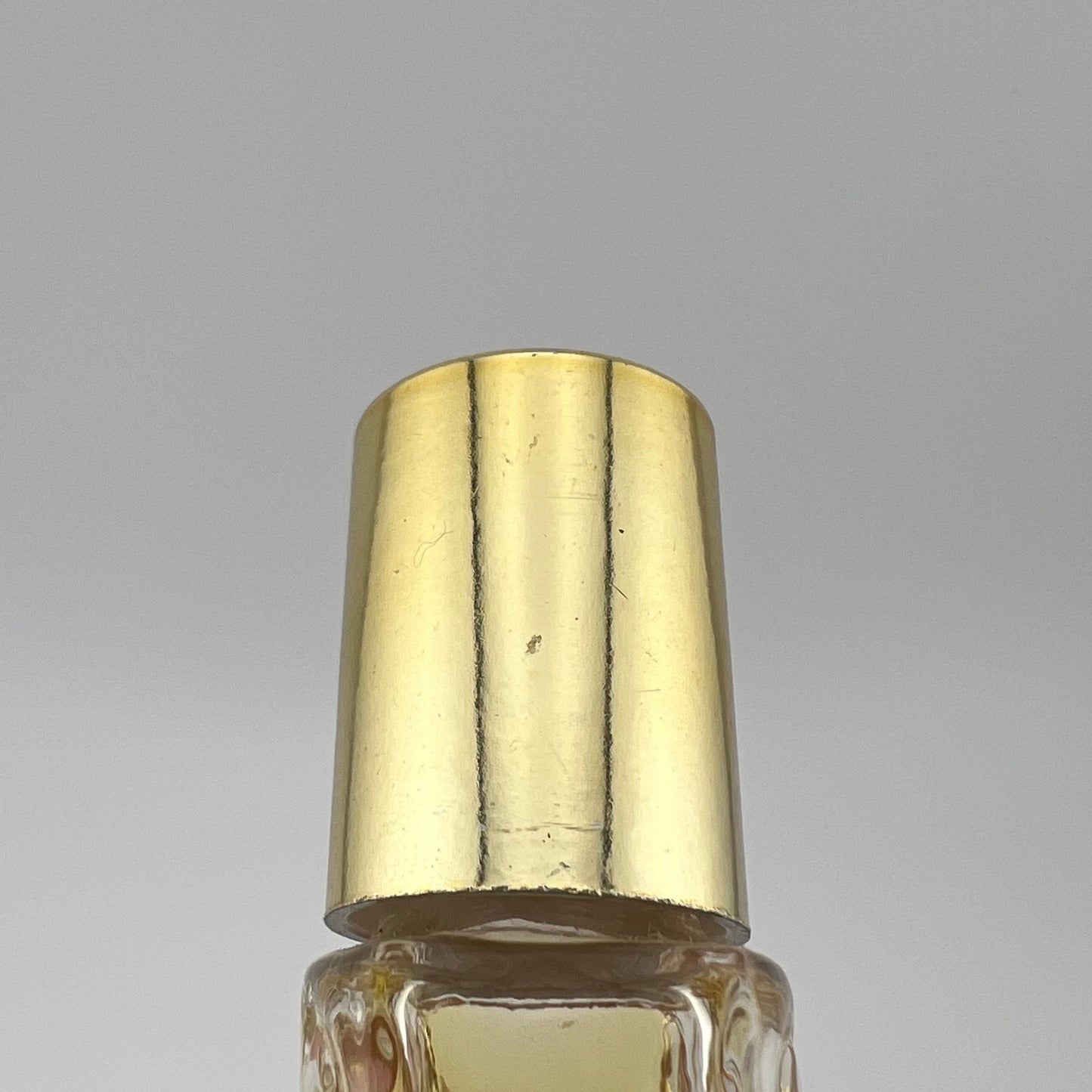 Vintage Avon Perfume Bottle, Clear Glass, Here’s My Heart, Gold Top.