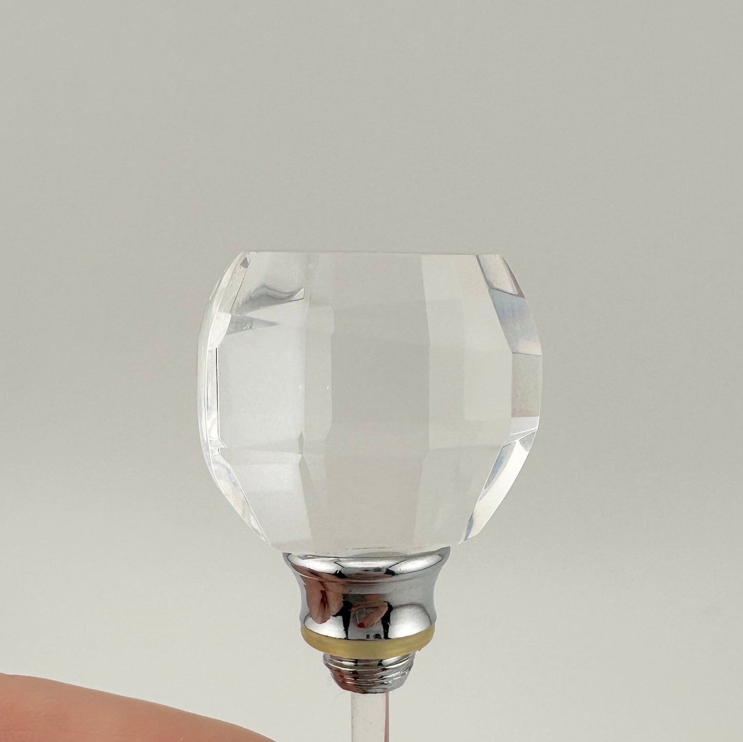 Vintage Perfume Bottle, Clear, Crystal, Cut Glass Design, Made by Celebrations.