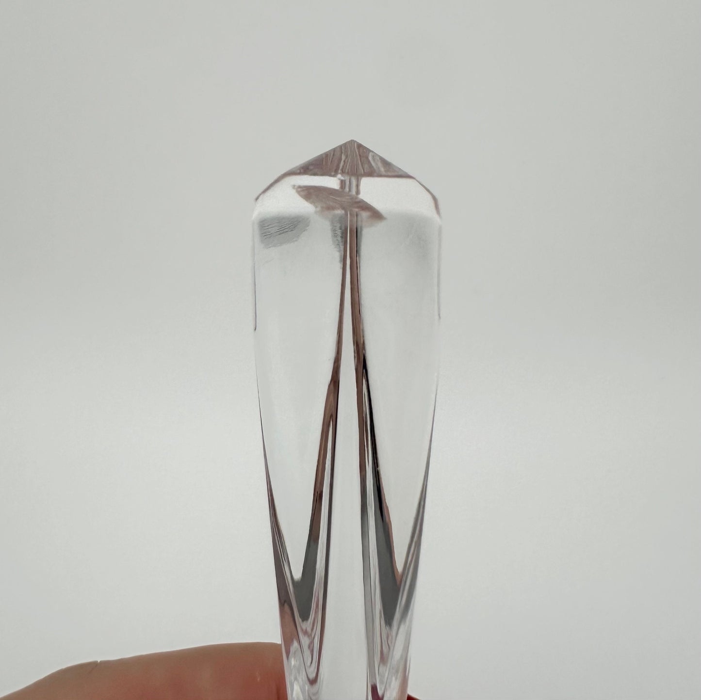 Vintage Perfume Bottle, Crystal, Etched Floral Design, Cut Glass, With Stopper.