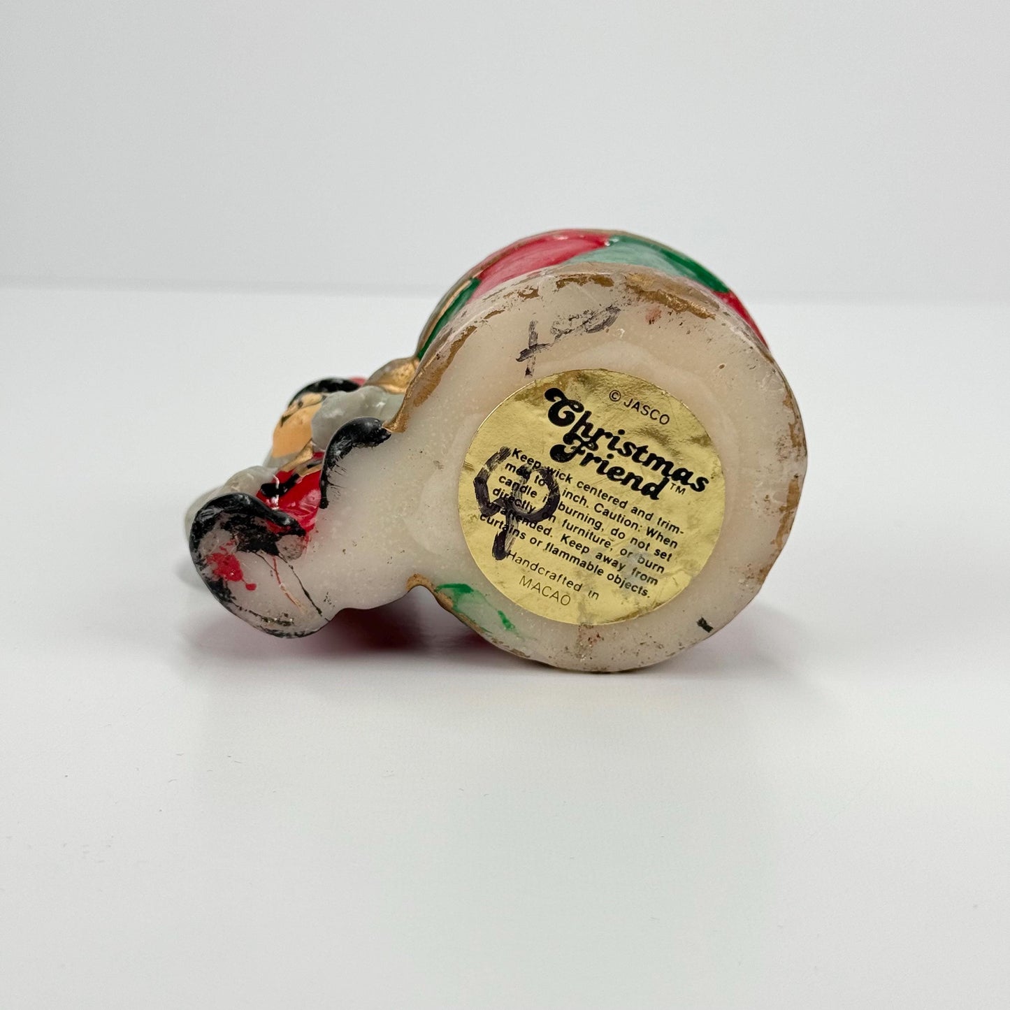 Vintage Candle Holder of Christmas Band Mouse with Drum and Made by Jasco