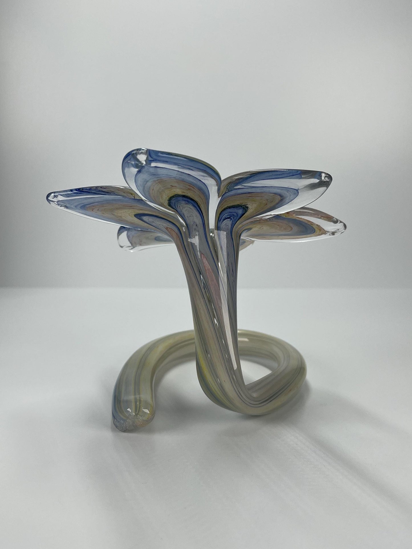 Vintage Murano Glass Flower Vase by Lavorazione Arte Murano in Italy