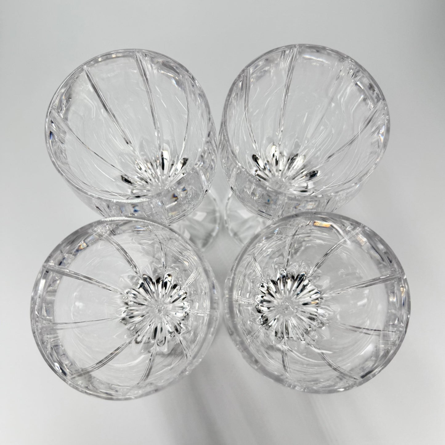 Vintage Crystal Wine Glasses in Berkeley Design Made by Mikasa Set of 4