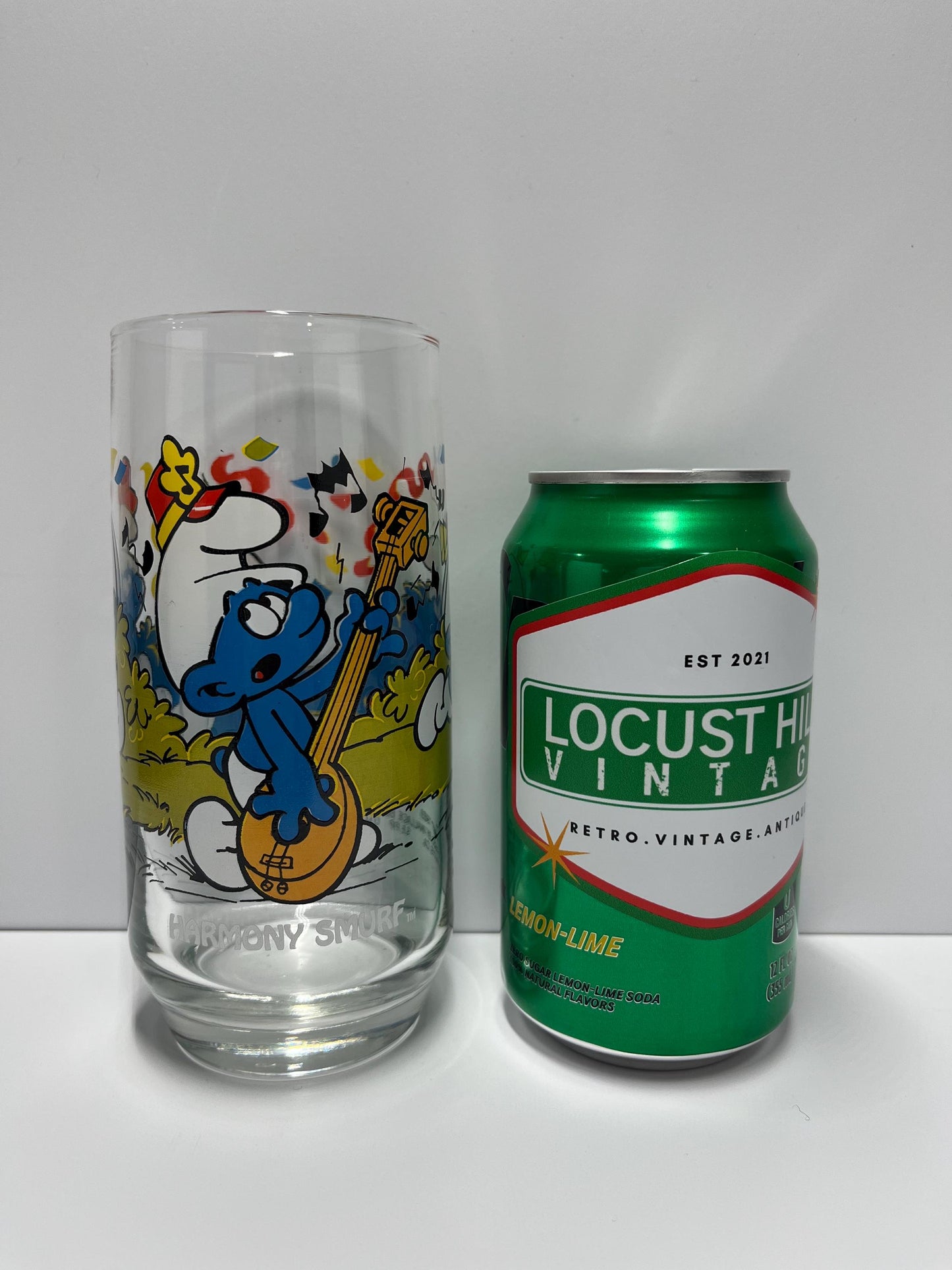 Vintage Harmony Smurf Glass