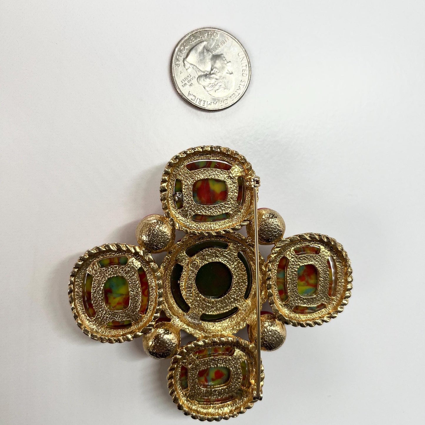 Vintage Brooch Pin of Large Maltese Cross by Sarah Coventry