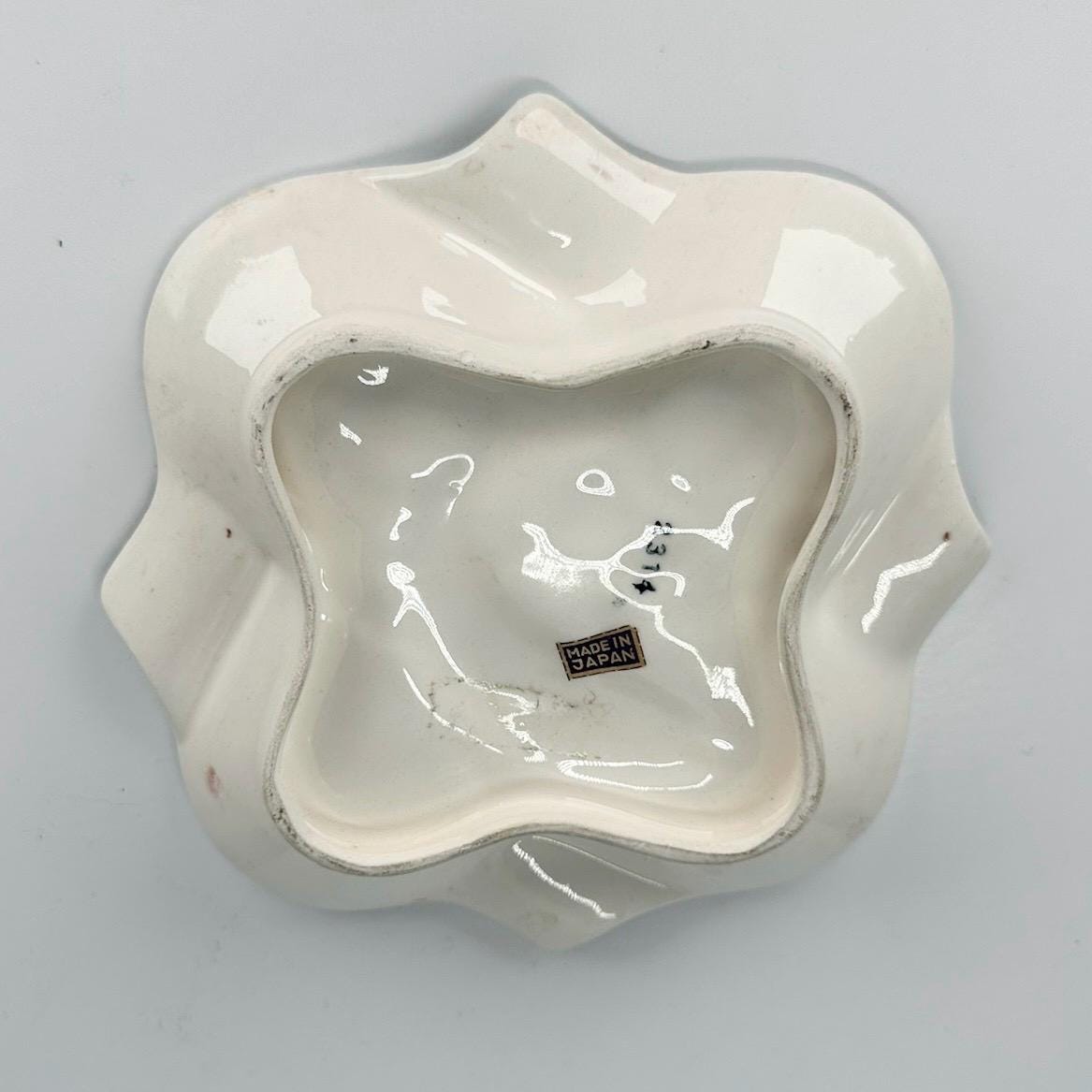 Vintage Ashtray with Airbrush Painted Style and Embossed Fish Design Made in Japan RARE!
