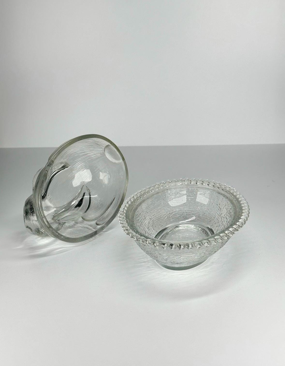 Vintage Covered Dish in the Shape of a Bunny on Nest Made by Indiana Glass