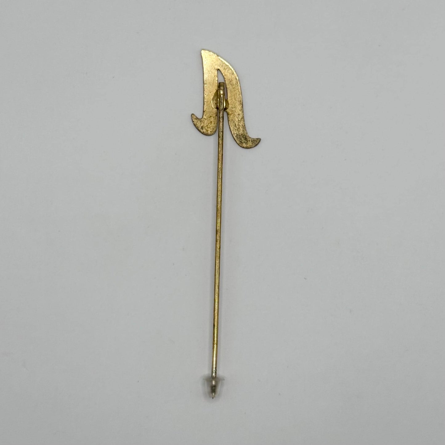 Vintage Stickpin of the Letter A in Gold Tone