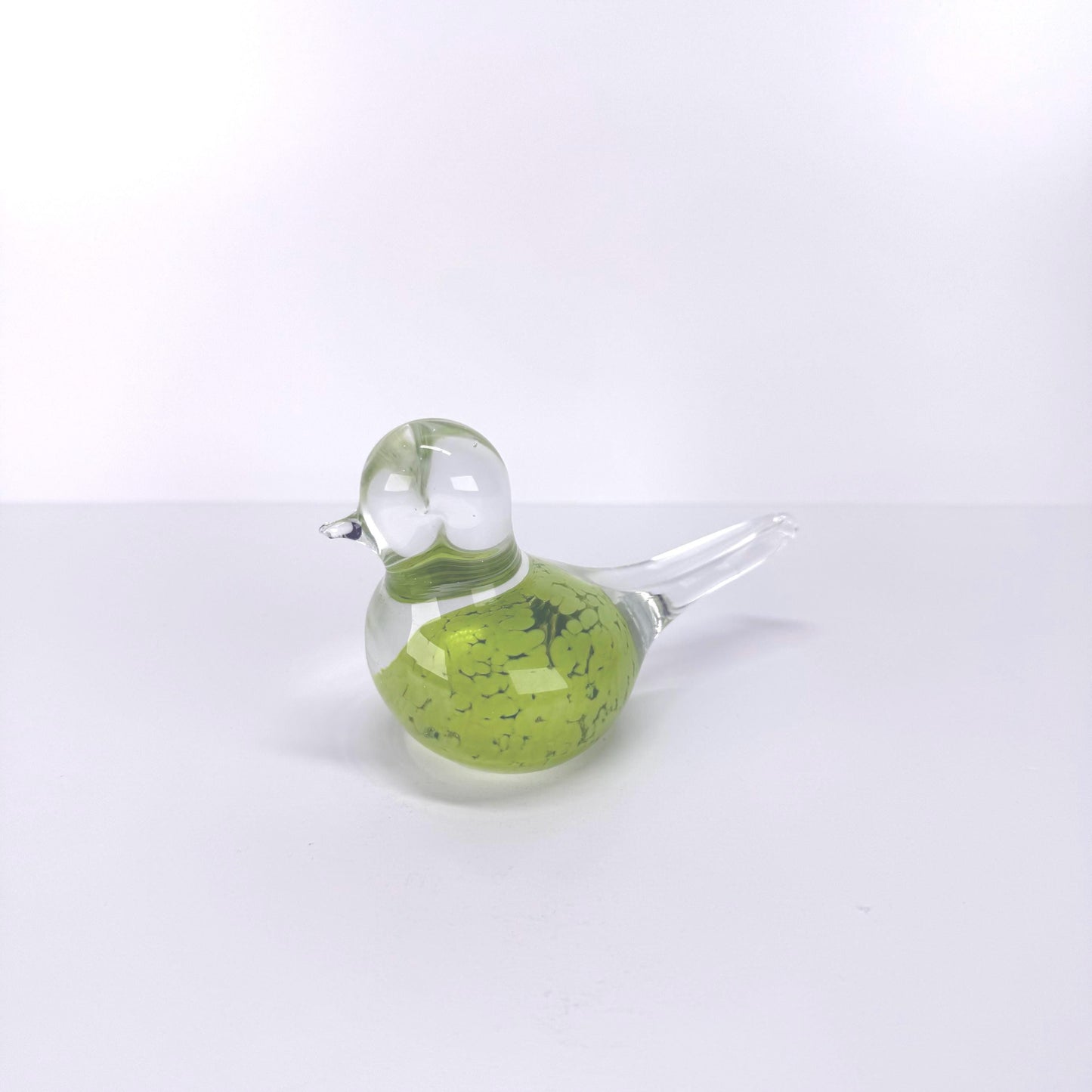 Vintage Green Glass Figurine of Bird