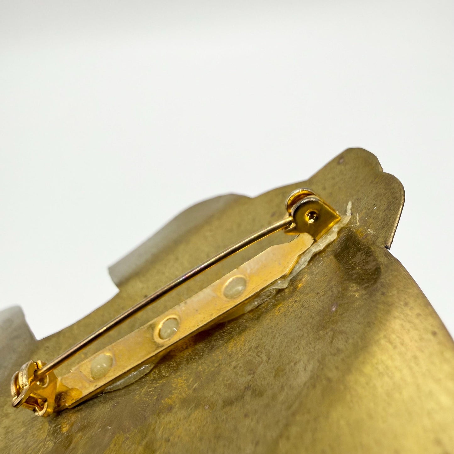 Vintage Brooch of Gold Fish with Hanging Tassels