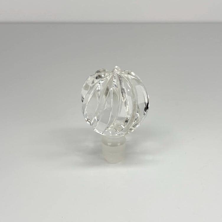 Vintage Perfume Bottle with Clear Swirl Design