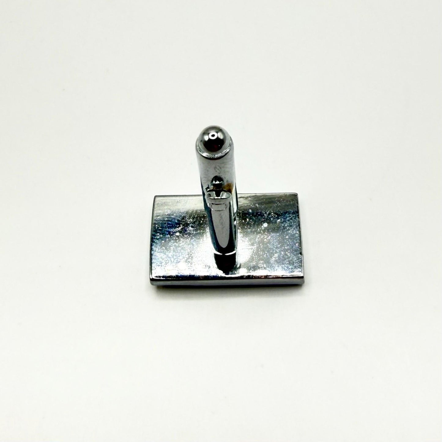Vintage Silver Tone Cufflinks with Rhinestone Accents.