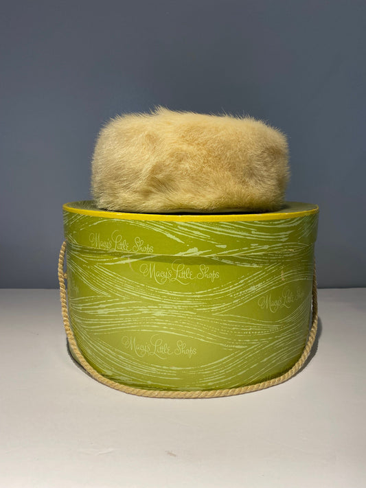 Vintage Hat in Pillbox Style From Macy's Little Shop and Made in 1960s