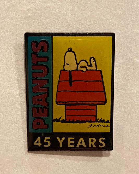 Vintage Lapel Pin of Snoopy from Peanuts on Red Dog House