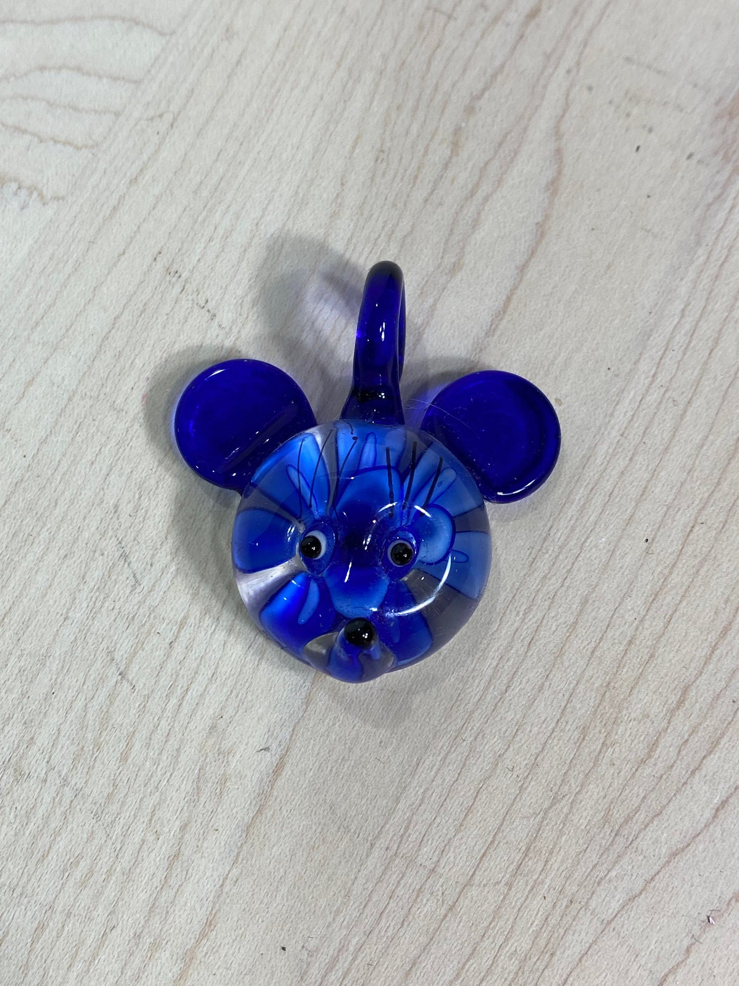 Vintage Pendant, Hand Blown Glass of Palm Tree with Coconut Accents
