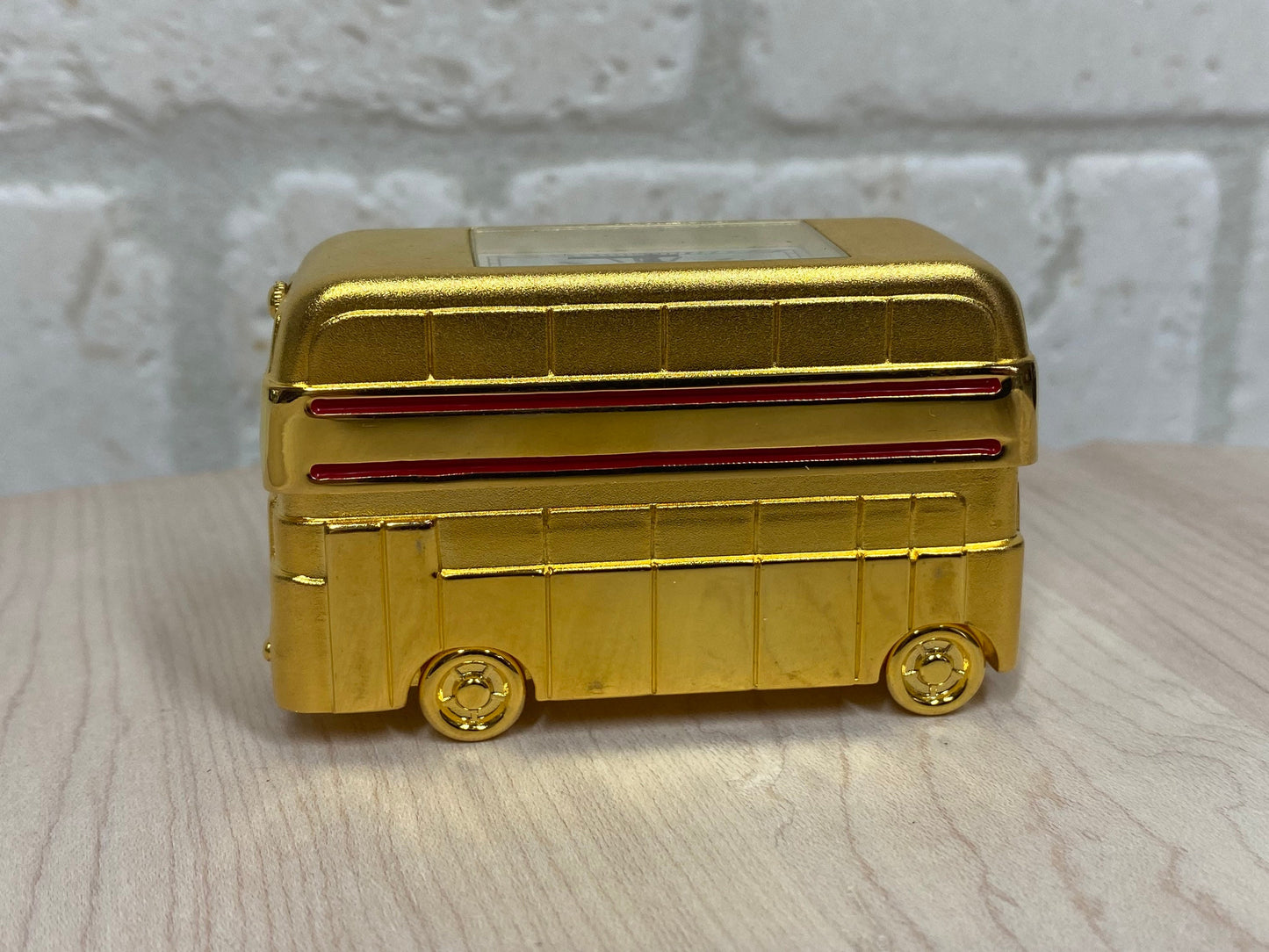 Vintage Miniature Double Decker Bus Clock by Springfield.