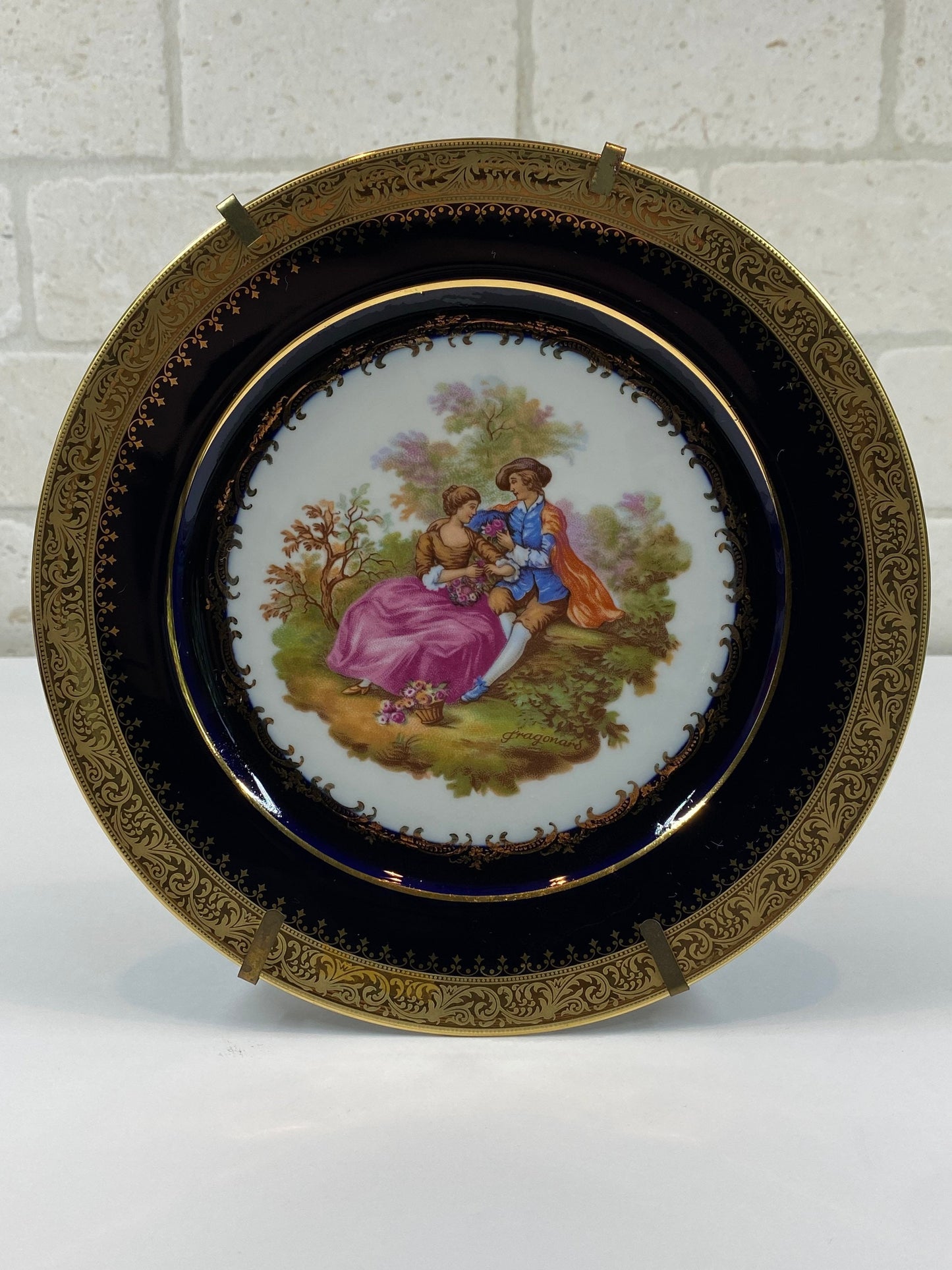 Vintage Limoges Castel Plate with 22k Gold Detail and Made in France