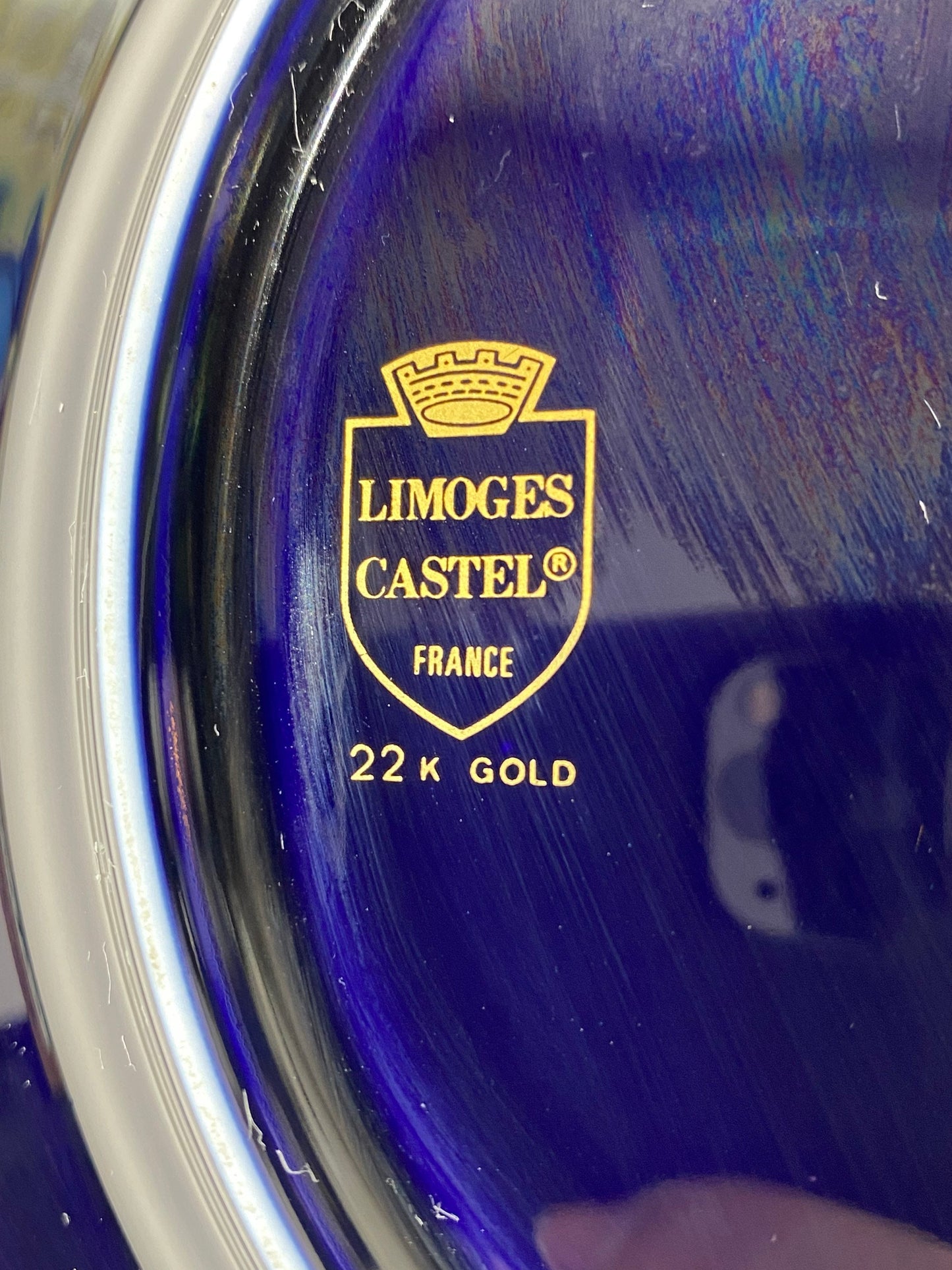 Vintage Limoges Castel Plate with 22k Gold Detail and Made in France