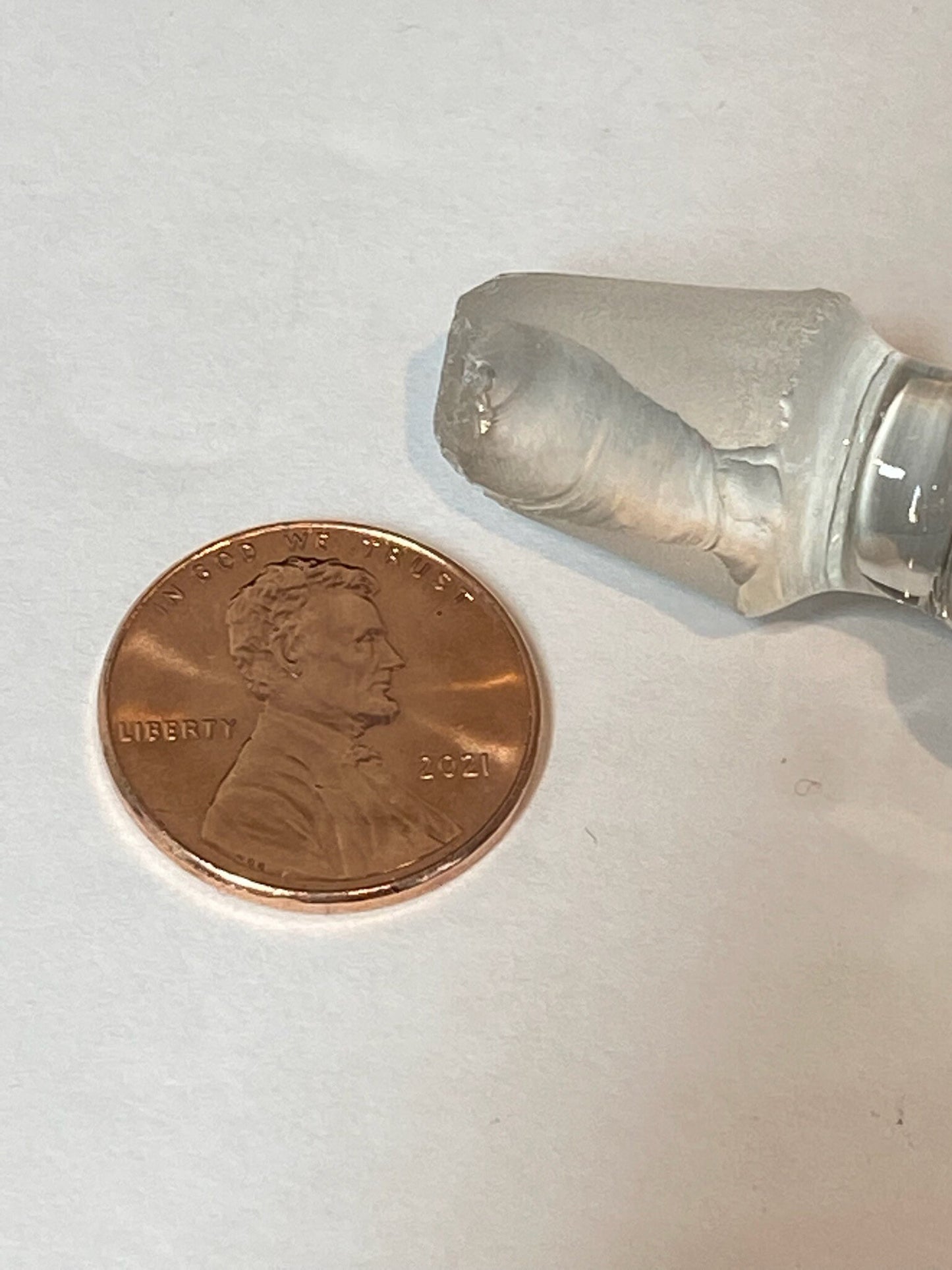 Vintage Mini Perfume Bottle, Clear Cut Glass Starburst Design.