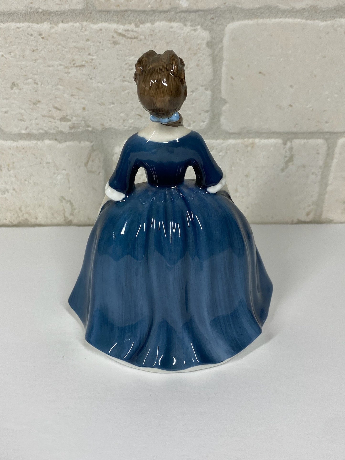 Vintage Porcelain Figurine of Debbie in Blue Dress from 1968 by Royal Doulton HN2385