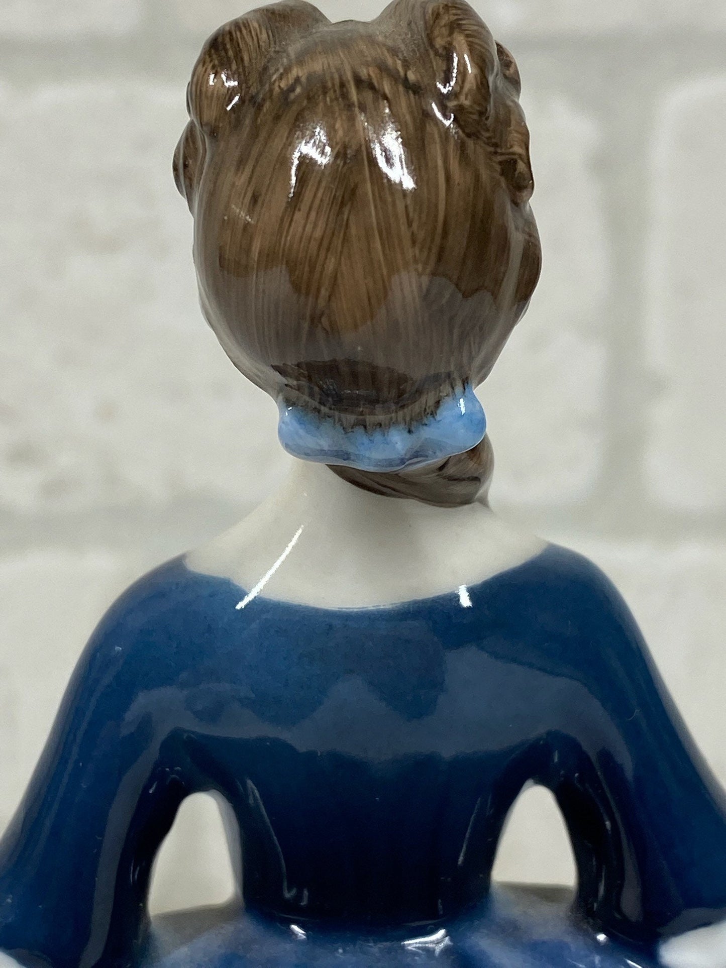 Vintage Porcelain Figurine of Debbie in Blue Dress from 1968 by Royal Doulton HN2385