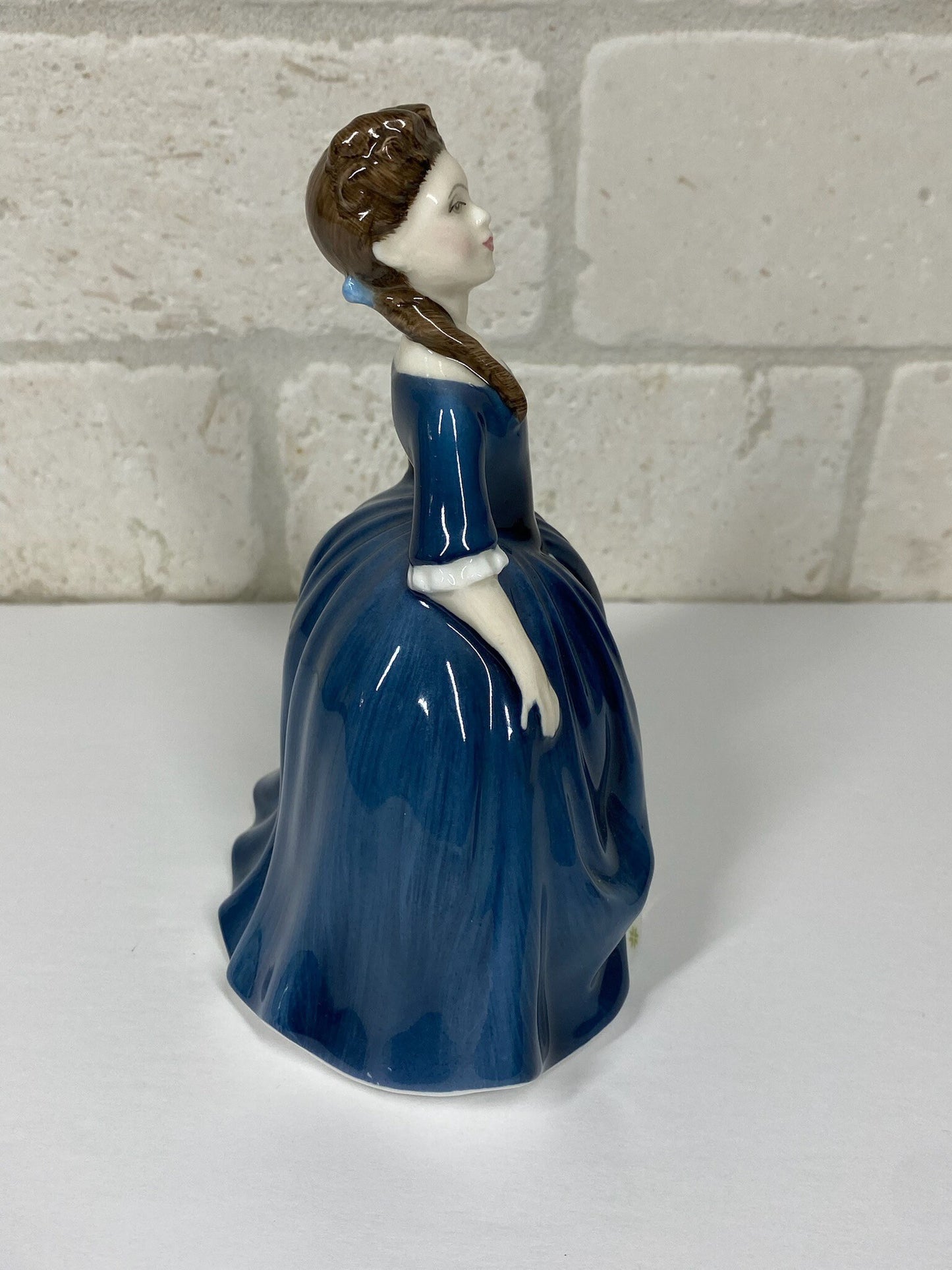 Vintage Porcelain Figurine of Debbie in Blue Dress from 1968 by Royal Doulton HN2385