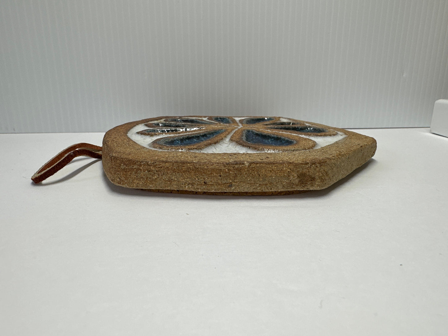 Vintage Flower Trivet, Blue Flower Design