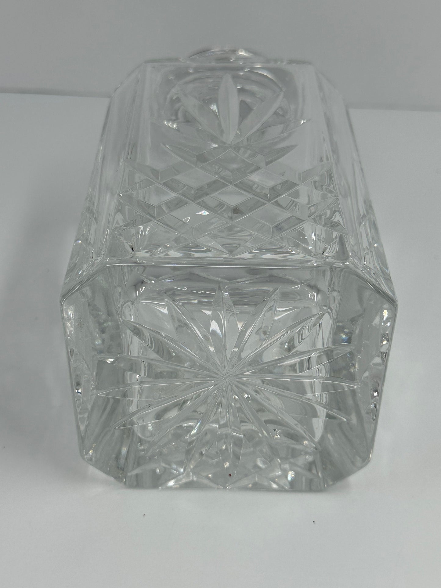 Vintage Lead Crystal Decanter with Starburst Bottom.