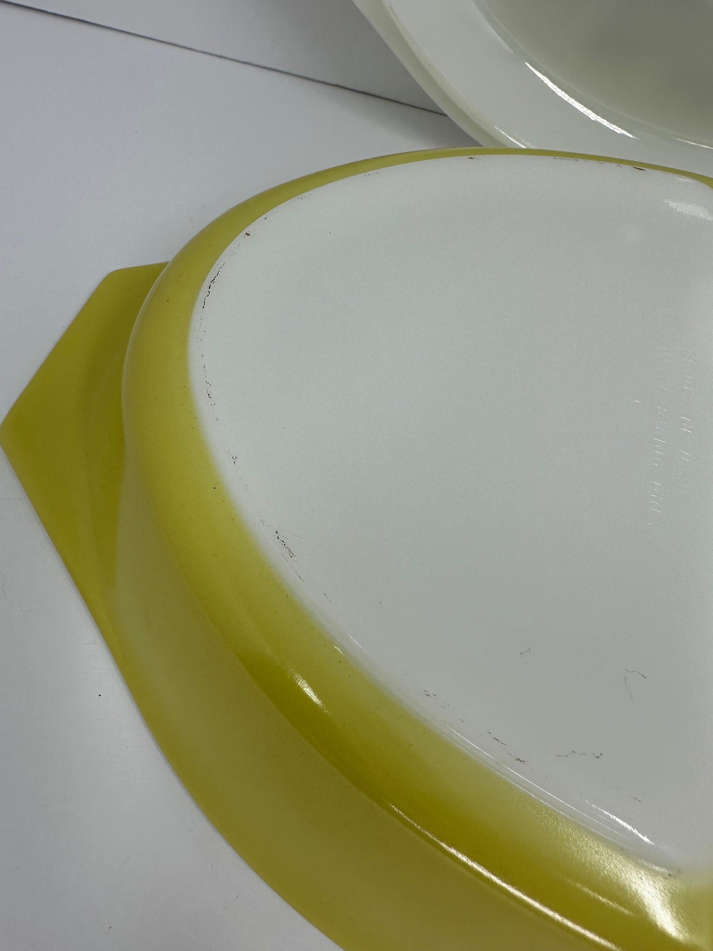 Vintage Pyrex Oval Serving Dish with Green Olive Design