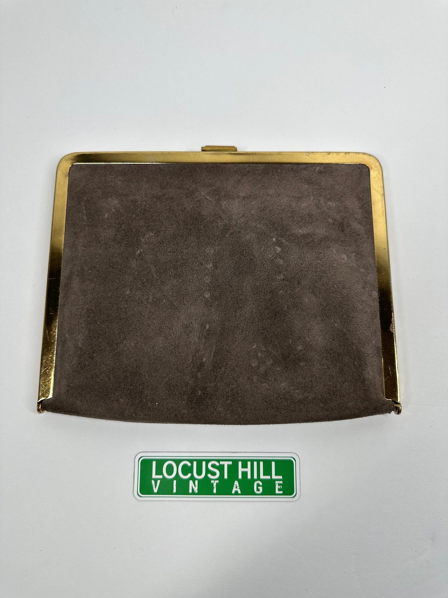 Vintage Handbag, Etra, Light Brown Suede Leather Purse.
