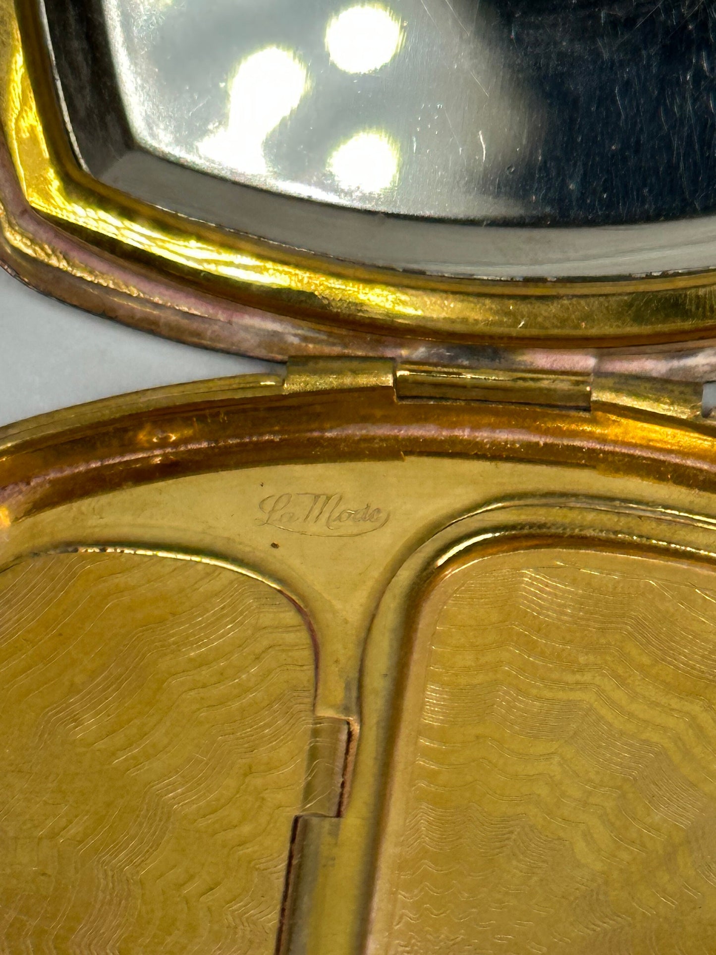 Vintage Compact, LaMode, Double Vanity Case, Guilloce Enamel.
