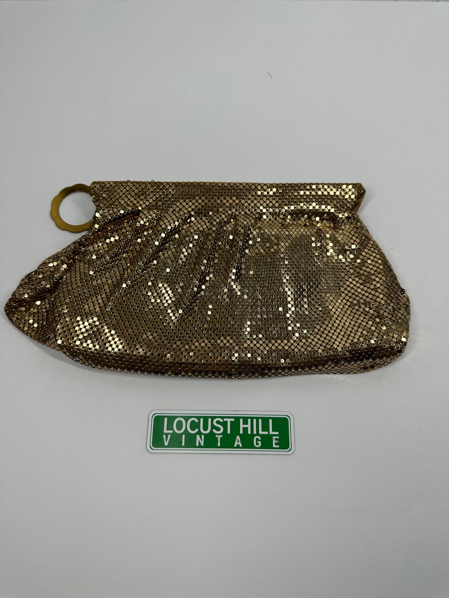 Vintage Gold Mesh Bag or Clutch and Matching Coin Purse by Whiting & Davis Co.