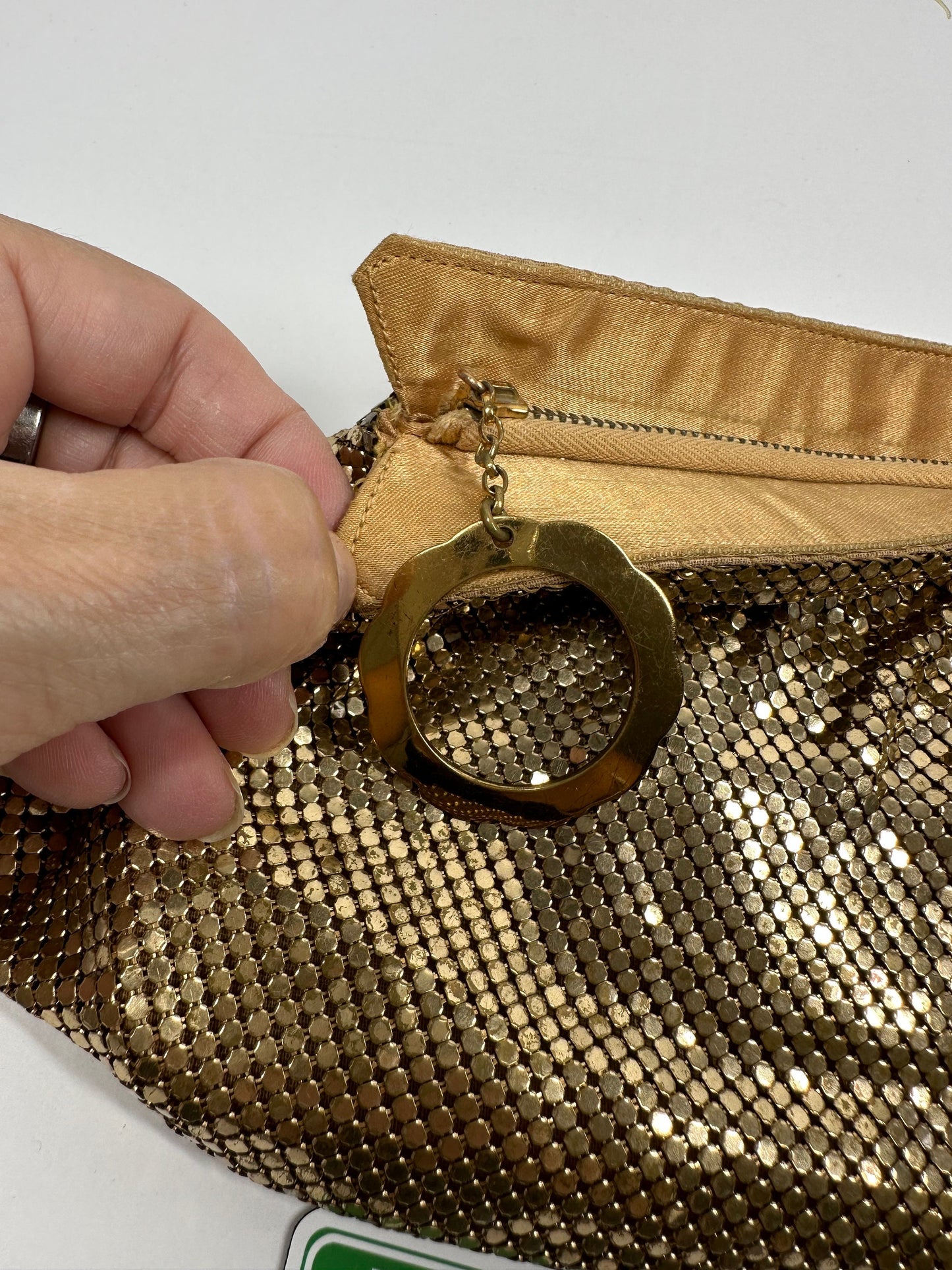 Vintage Gold Mesh Bag or Clutch and Matching Coin Purse by Whiting & Davis Co.