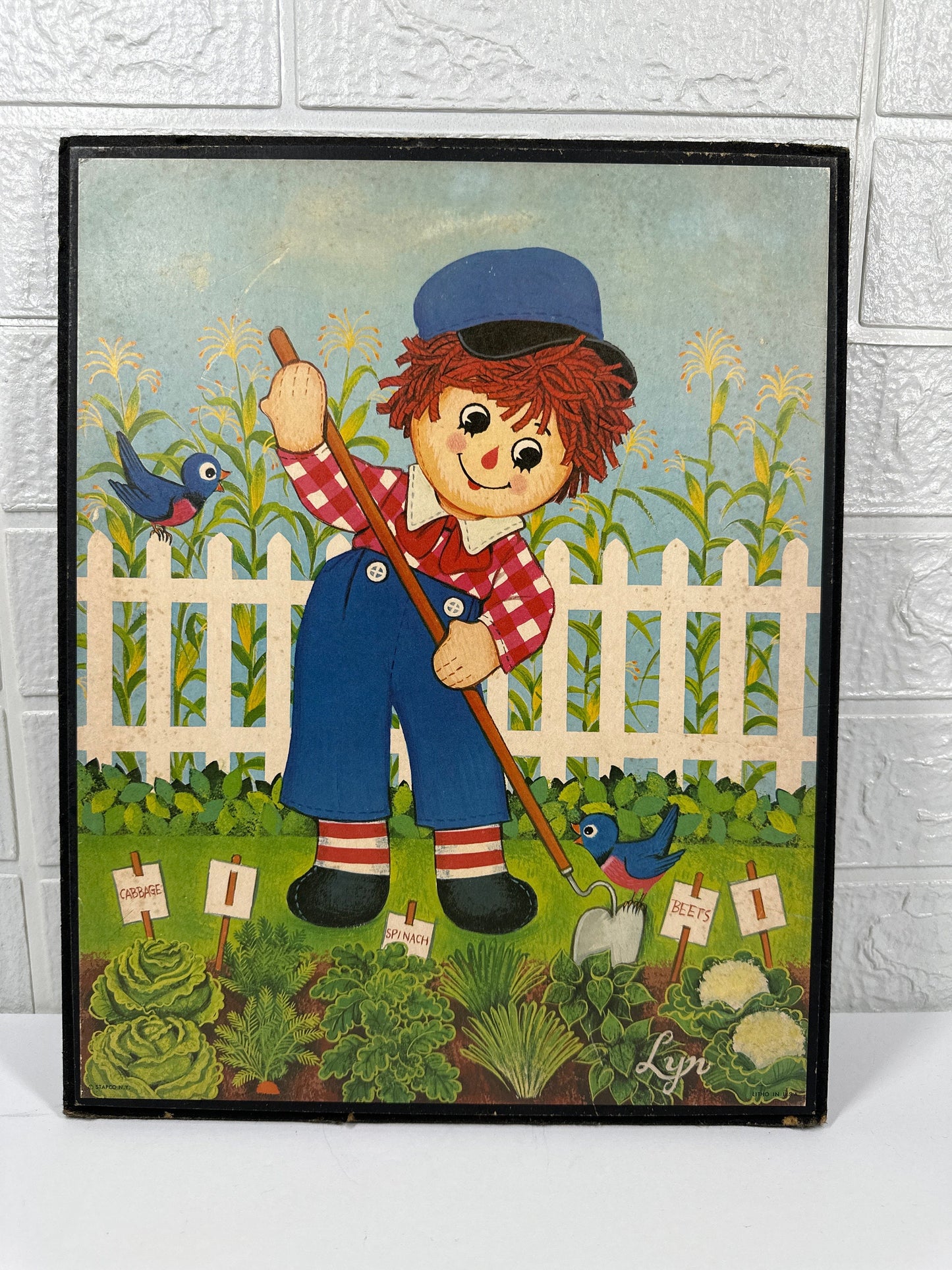 Vintage Raggedy Ann and Andy, Wall Plaque, 1960s.