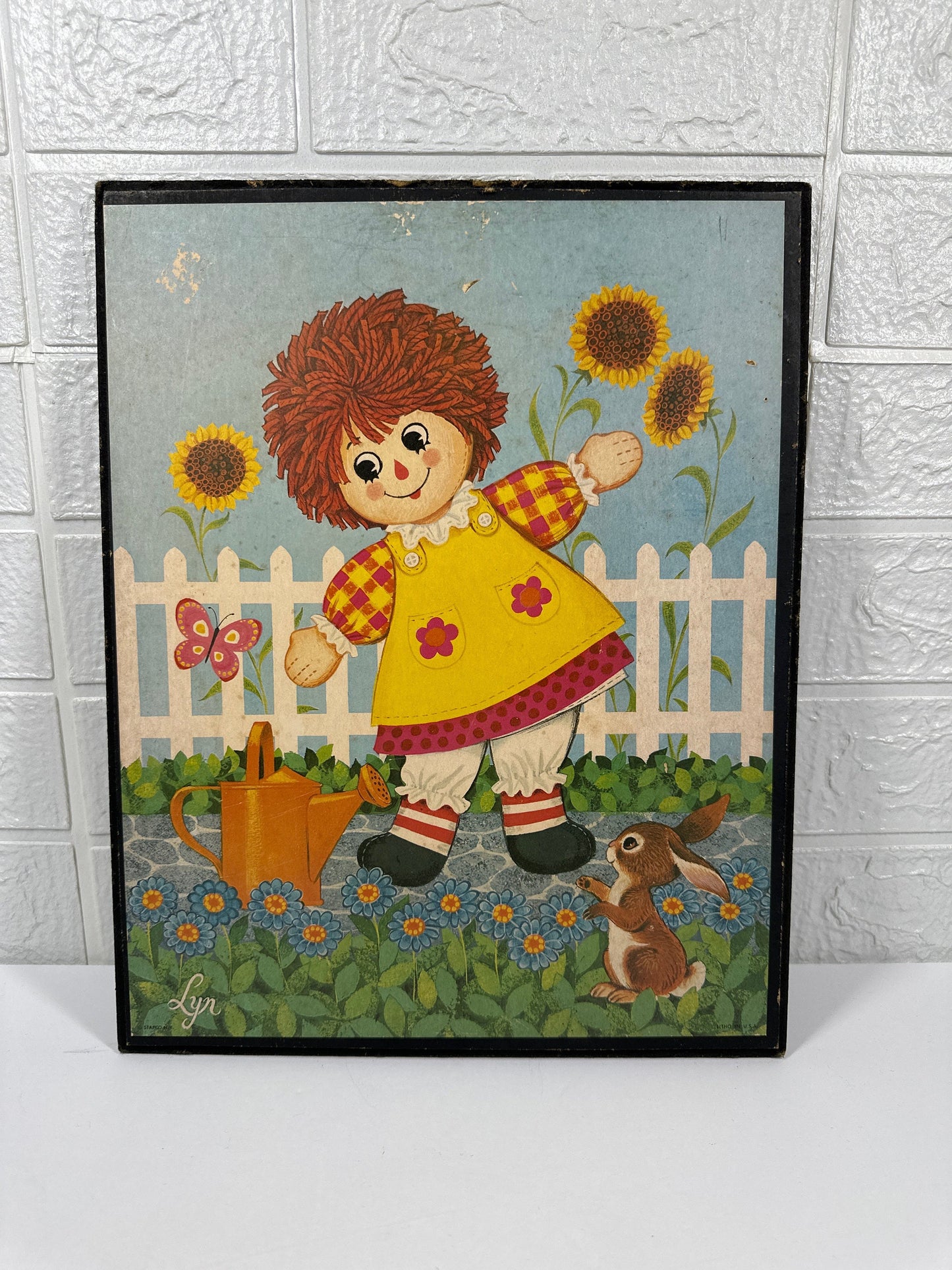 Vintage Raggedy Ann and Andy, Wall Plaque, 1960s.