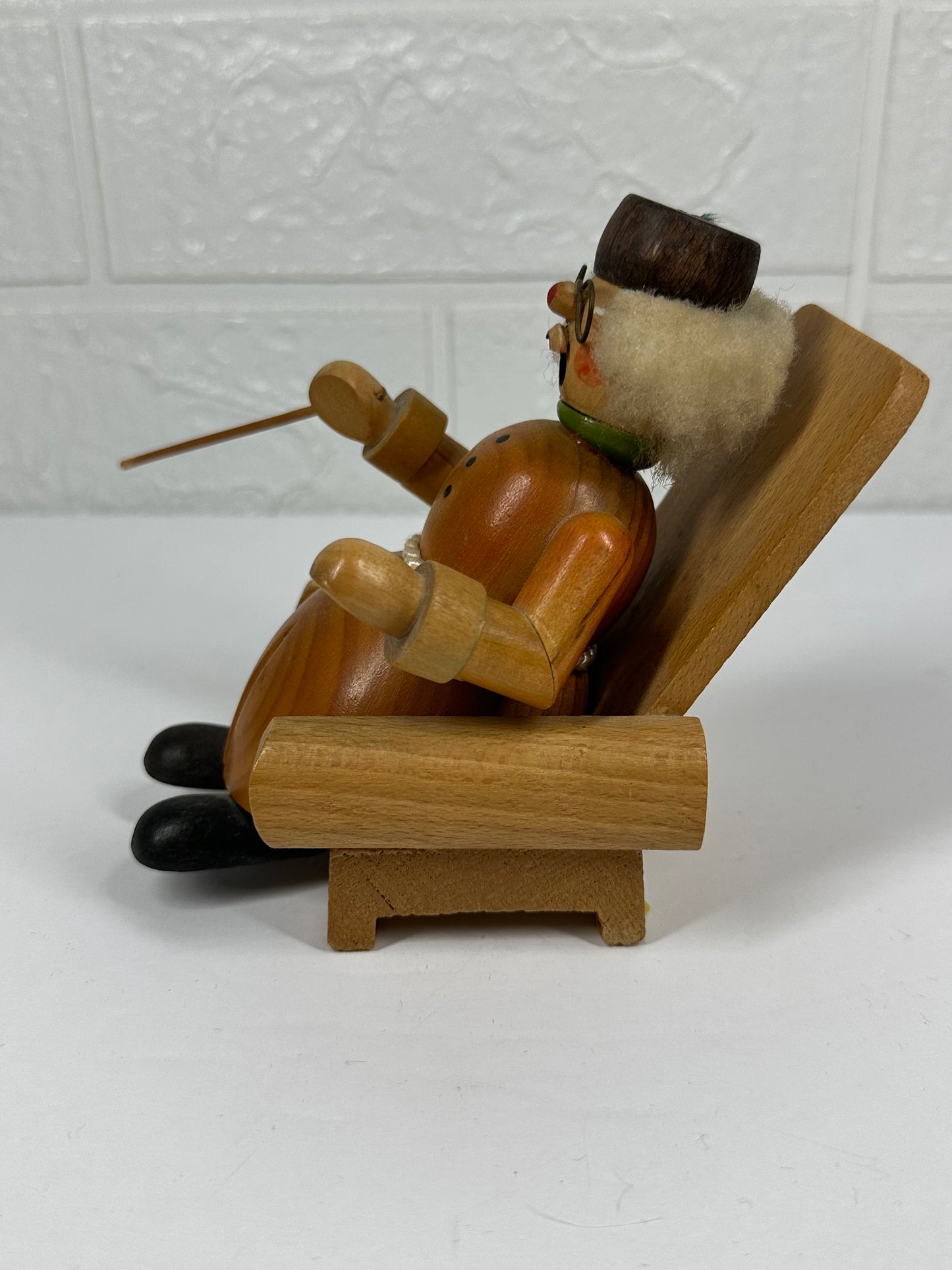 Vintage Incense Burner of Old Man in Chair, Smoke Comes Out of His Mouth!
