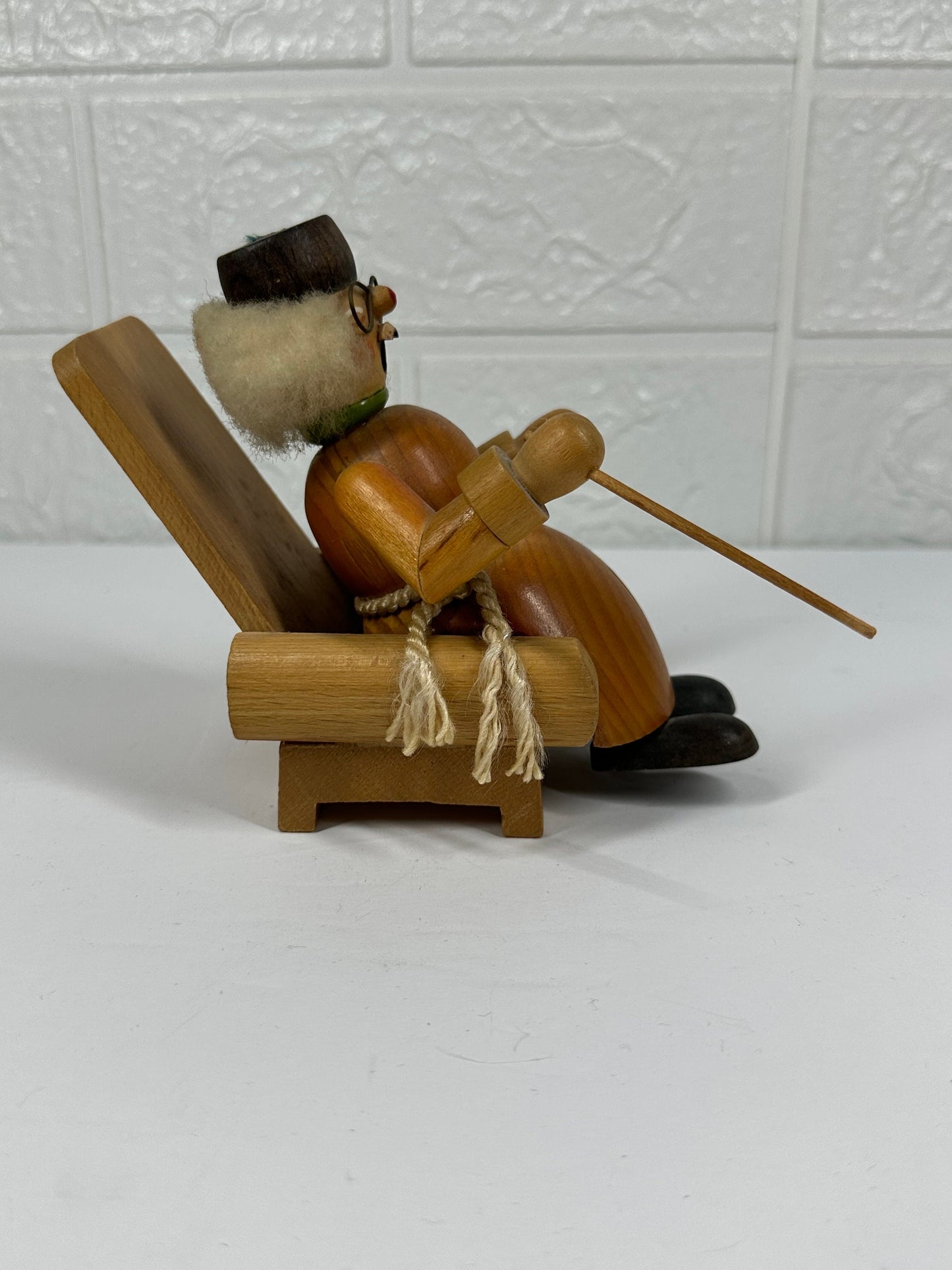 Vintage Incense Burner of Old Man in Chair, Smoke Comes Out of His Mouth!