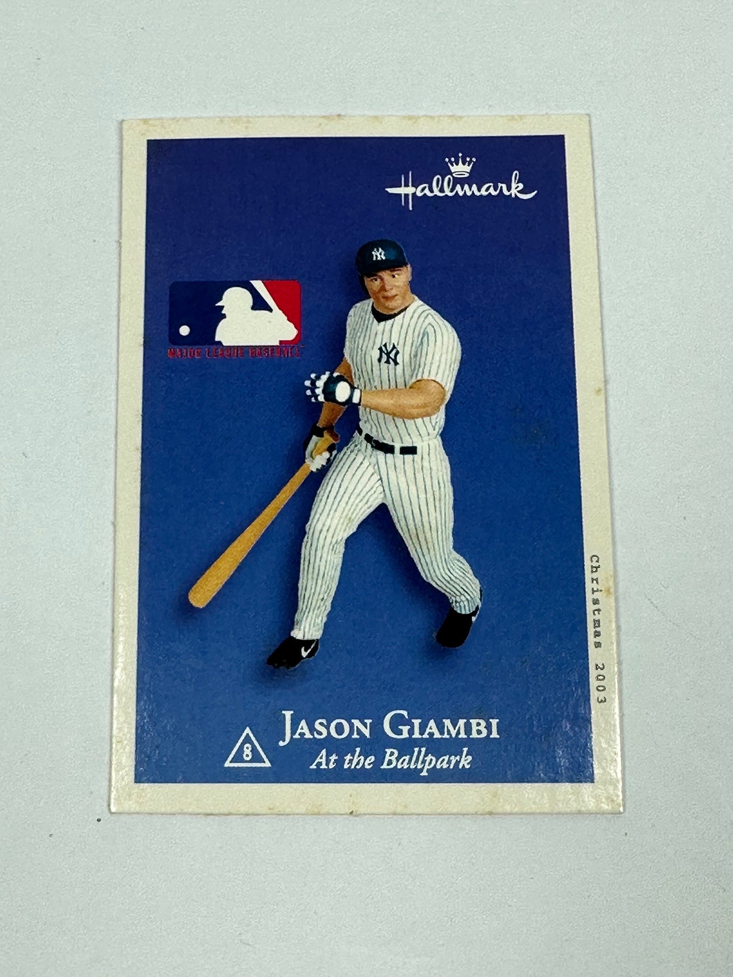 Vintage Ornament, Hallmark Keepsake, New York Yankees, Jason Giambi, At The Ballpark Series, Number 8.