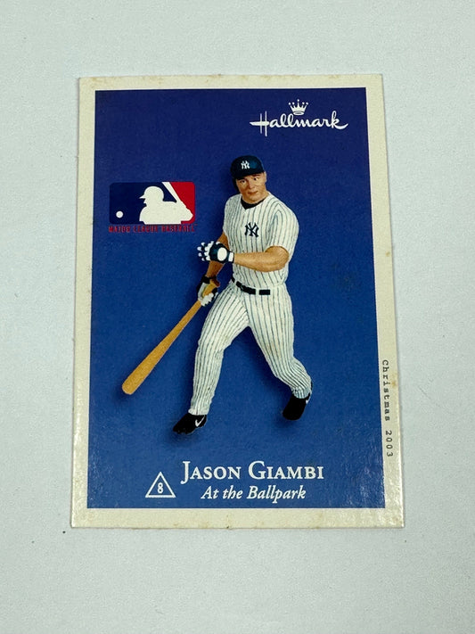 Vintage Ornament, Hallmark Keepsake, New York Yankees, Jason Giambi, At The Ballpark Series, Number 8.