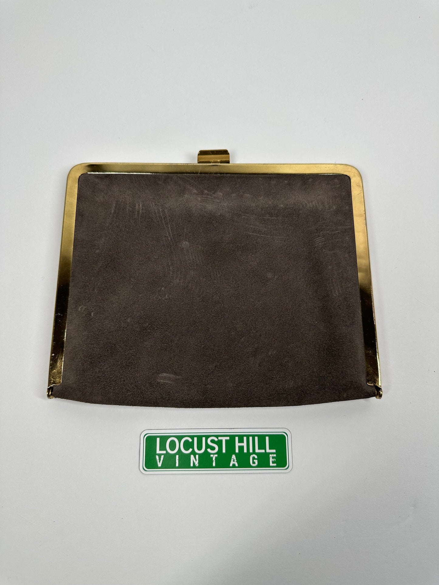 Vintage Handbag, Etra, Light Brown Suede Leather Purse.