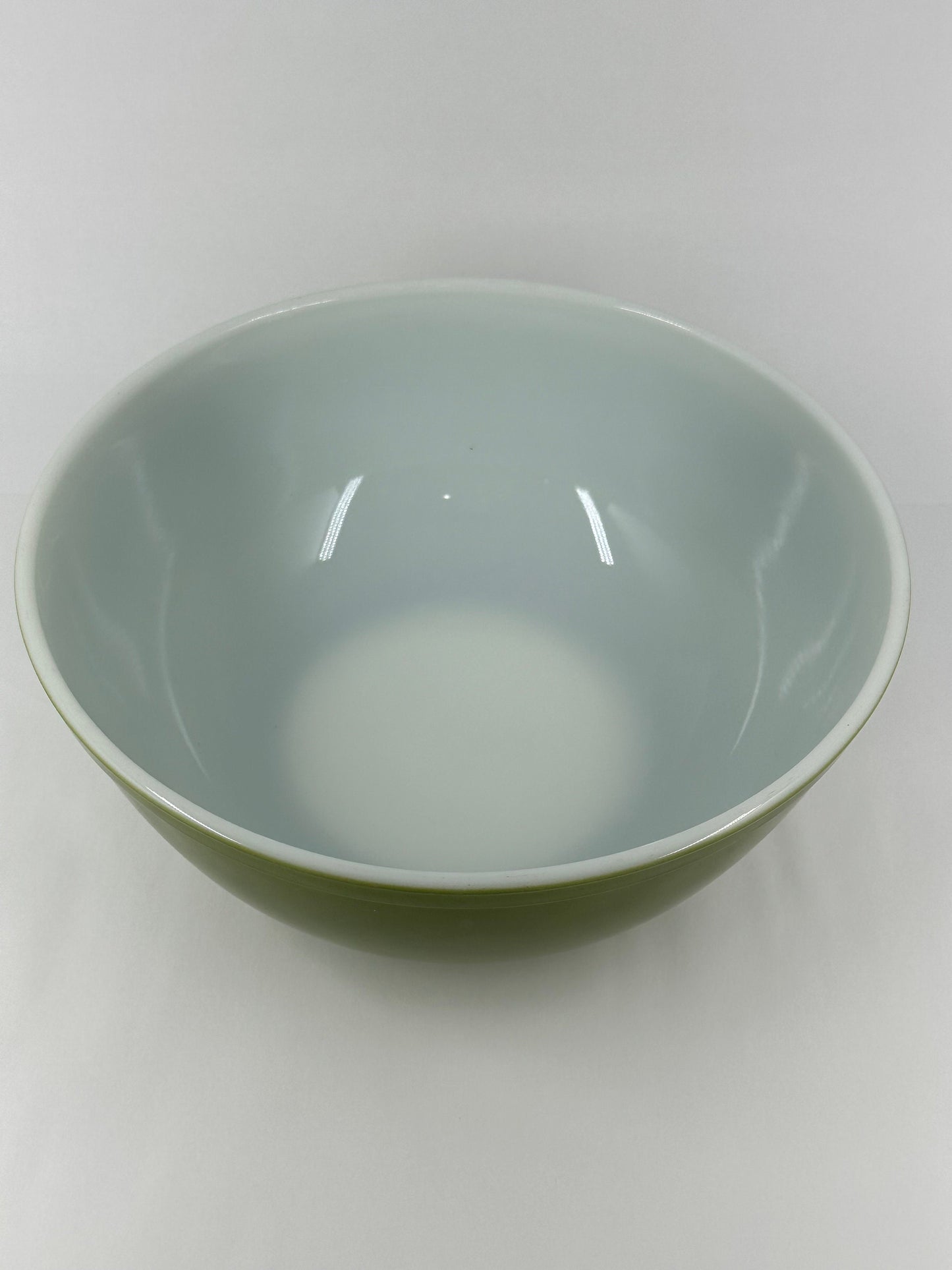 Vintage Avocado Green Pyrex Mixing Bowl,.