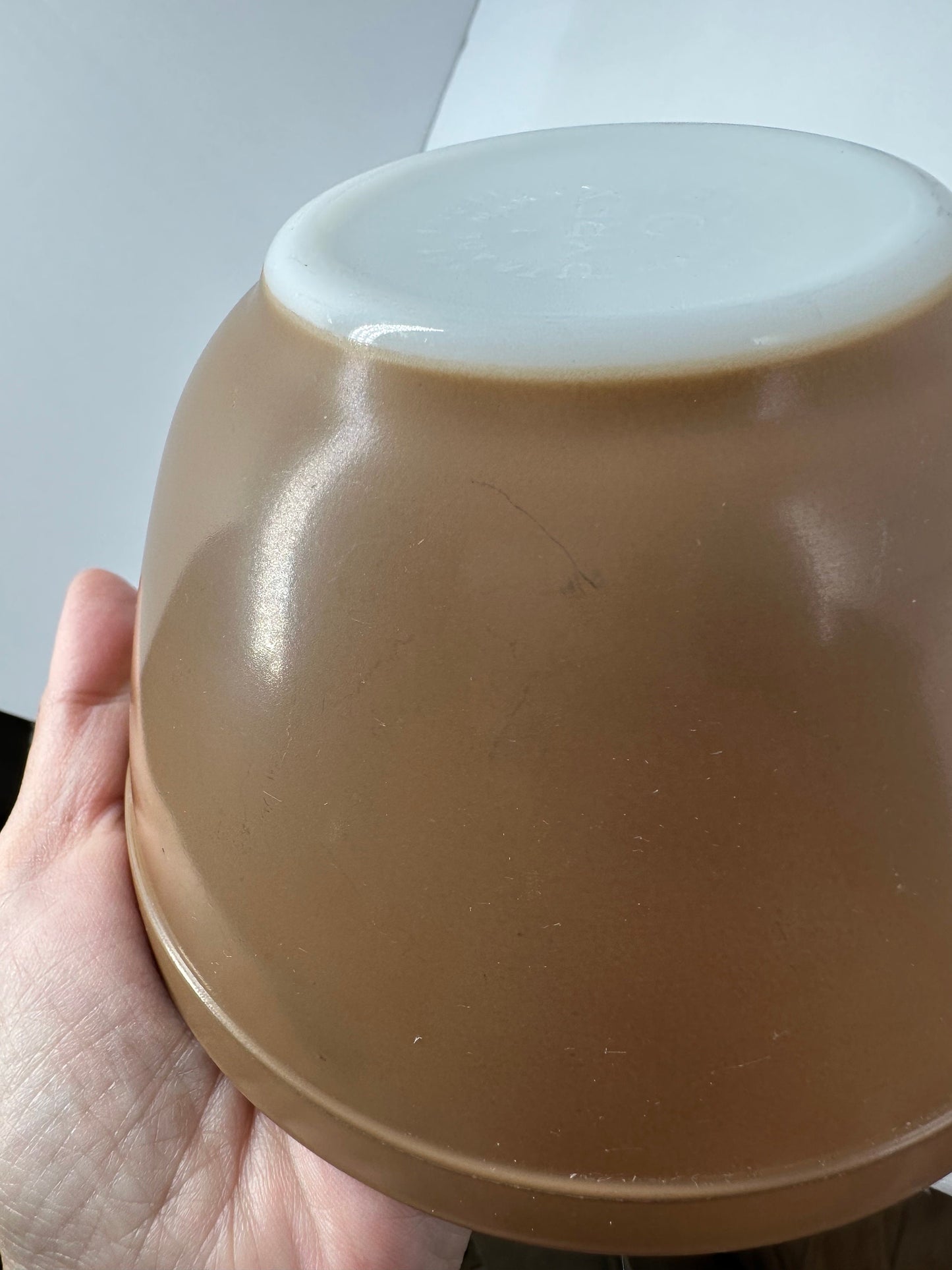 Vintage Bowl, Pyrex, Brown, Mixing Bowl, 401, 1 1/2 Pt.