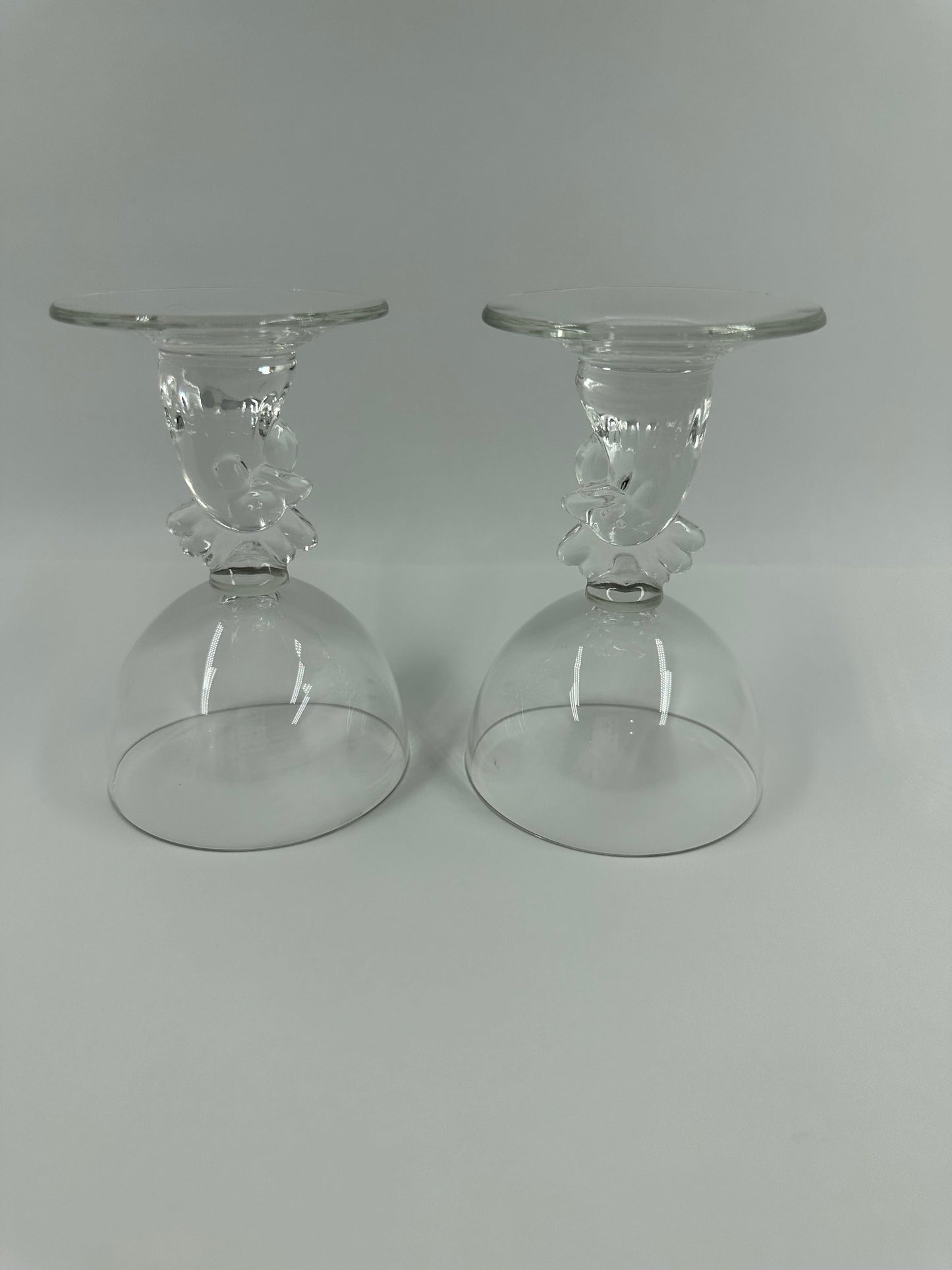 Vintage Cocktail Glasses of Rooster Head by Heisey, 1940s, Set of 2.