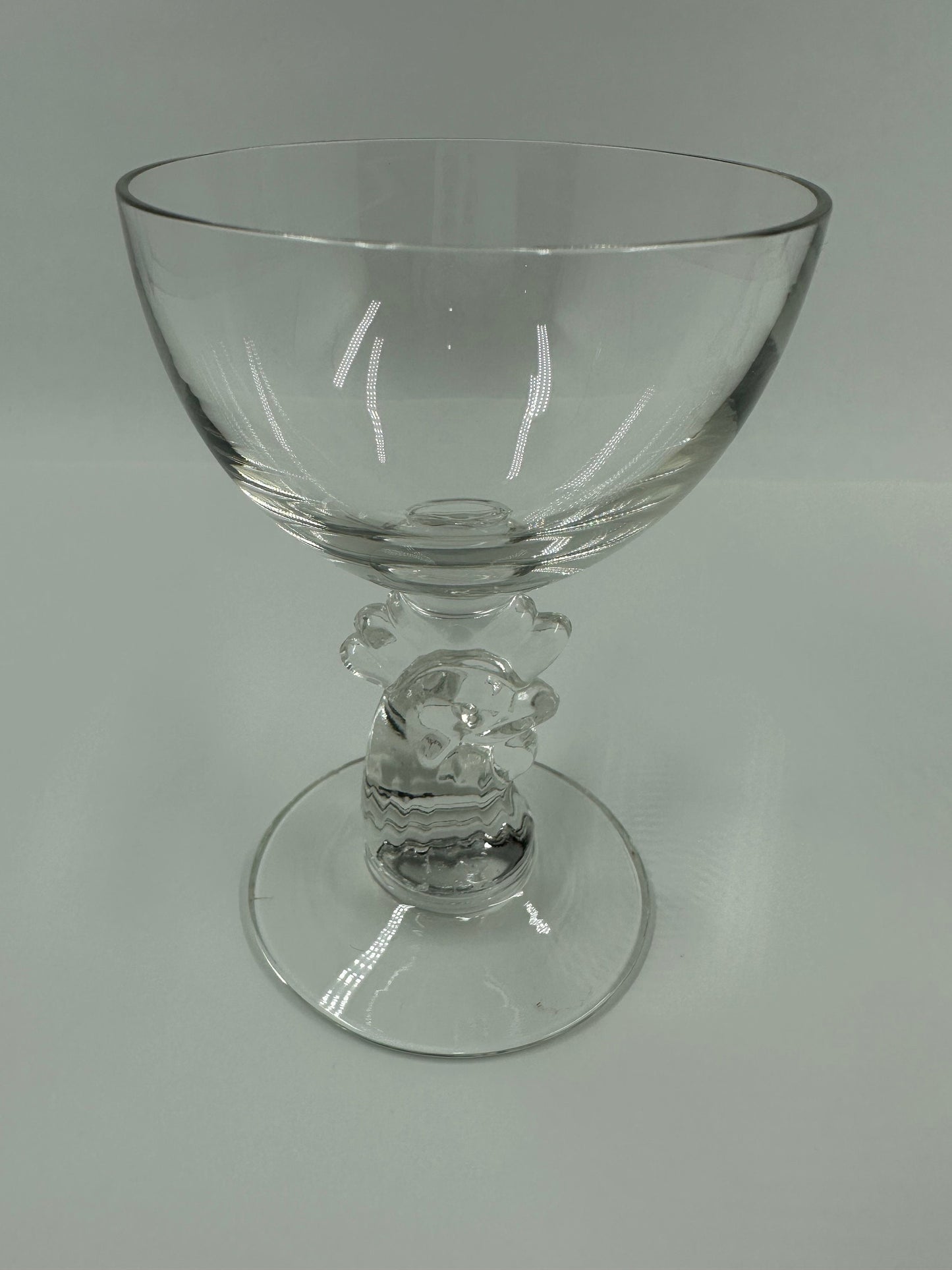 Vintage Cocktail Glasses of Rooster Head by Heisey, 1940s, Set of 2.