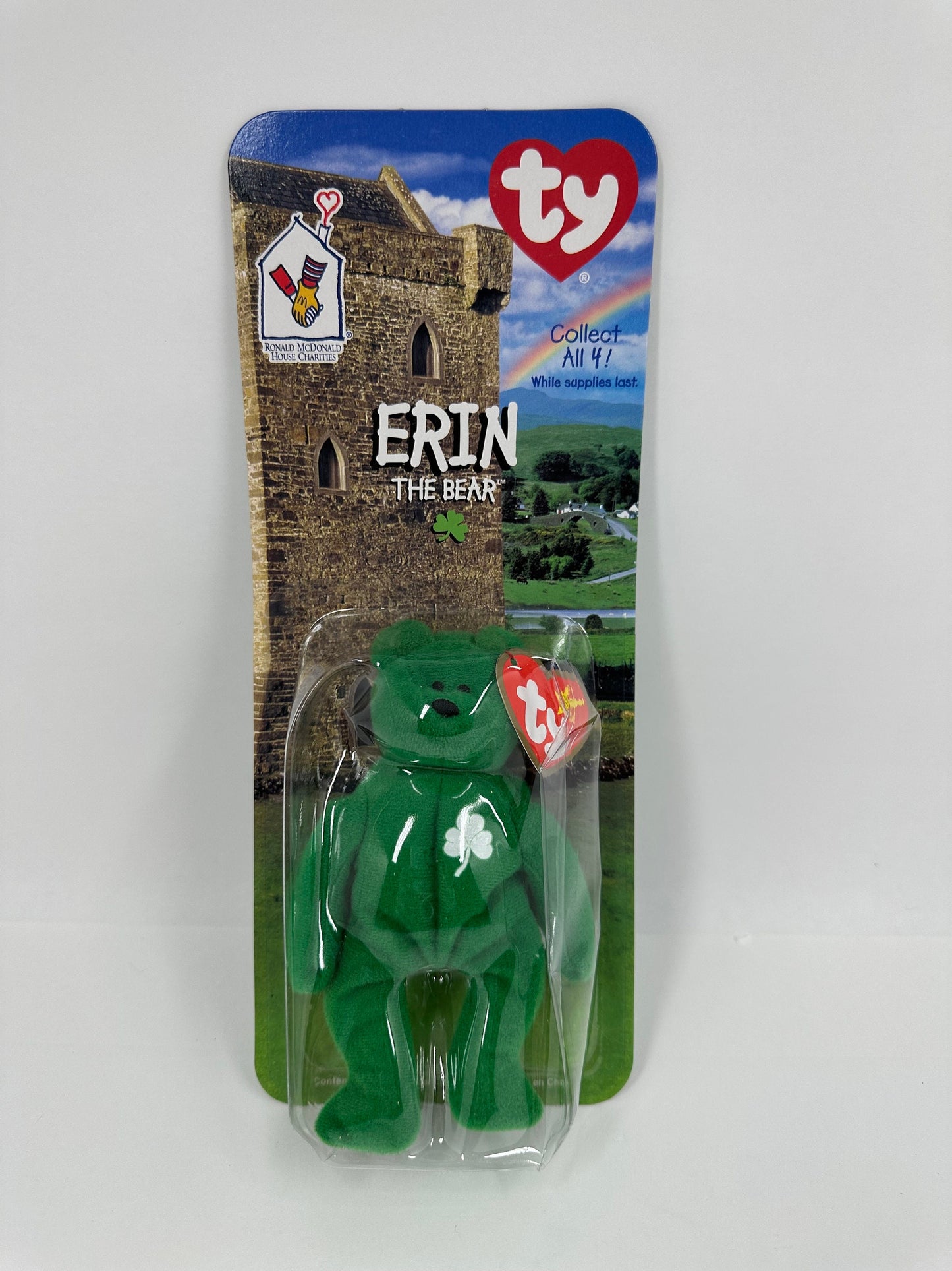 Vintage Teenie Beanie Baby, Erin The Bear by TY for McDonald's 1998 New in Box.