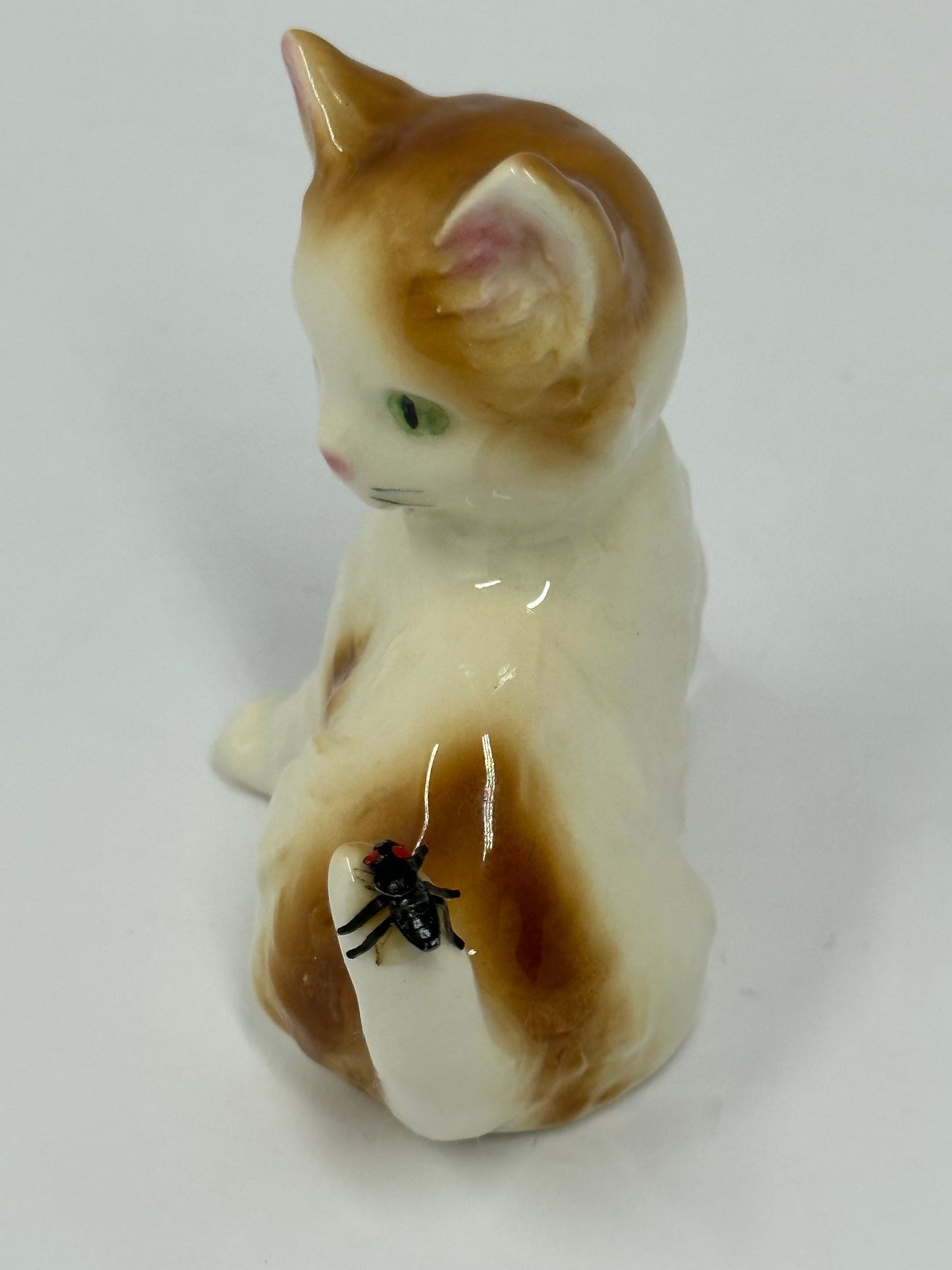 Vintage Figurine Kitten with Spider by Hummel Goebel and Made in Germany